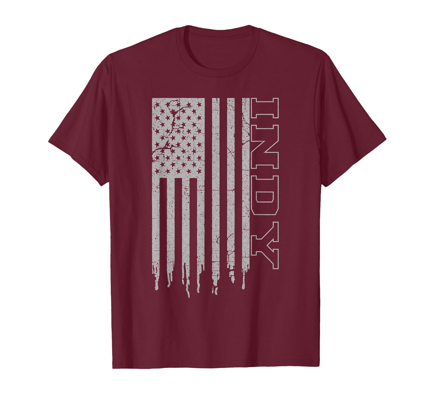 Vintage Indianapolis Patriotic USA Flag Pride Iconic Indy T-Shirt