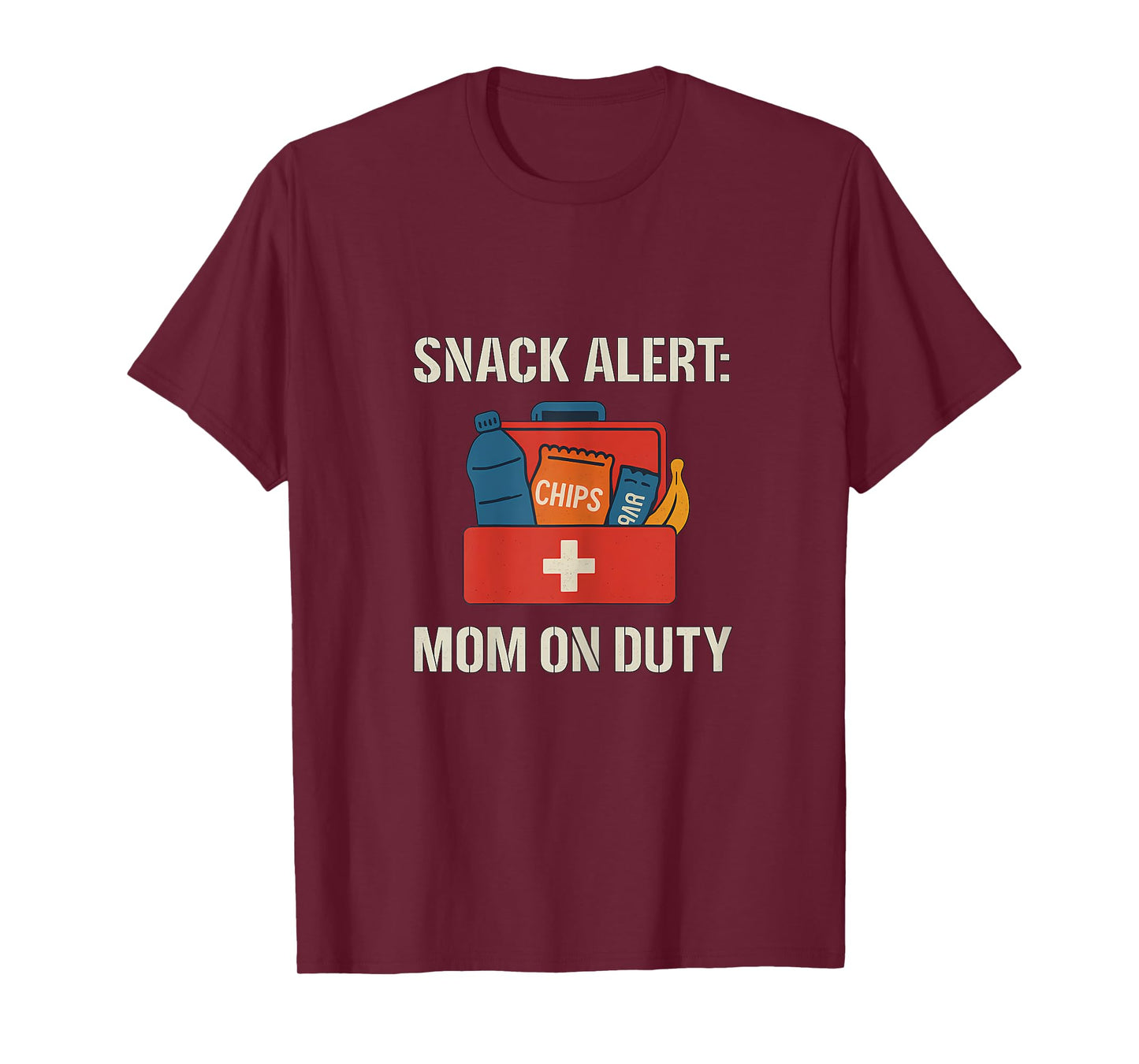 Snack Alert Mom On Duty Sports Mom Novelty T-Shirt