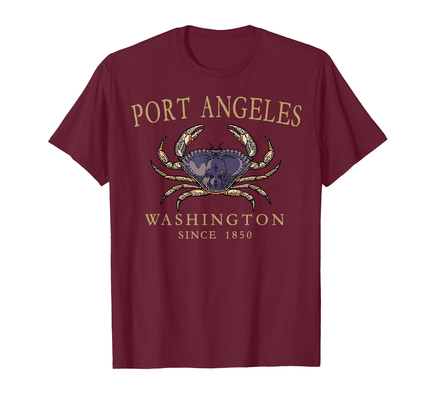 Port Angeles Washington Dungeness Crab Since 1850 Beige T-Shirt