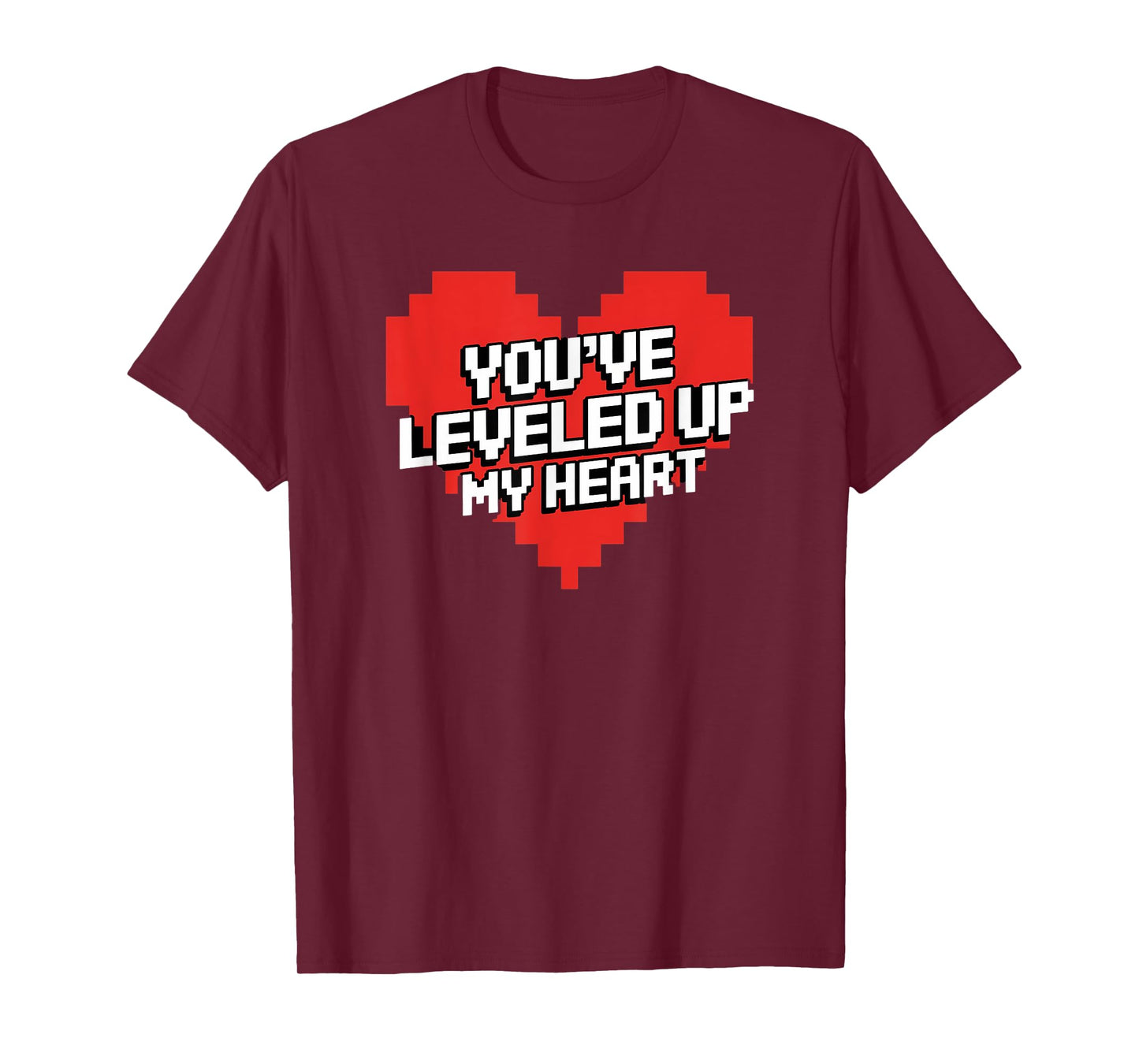You've Leveled Up My Heart Gamer Love Valentine's Day Retro T-Shirt