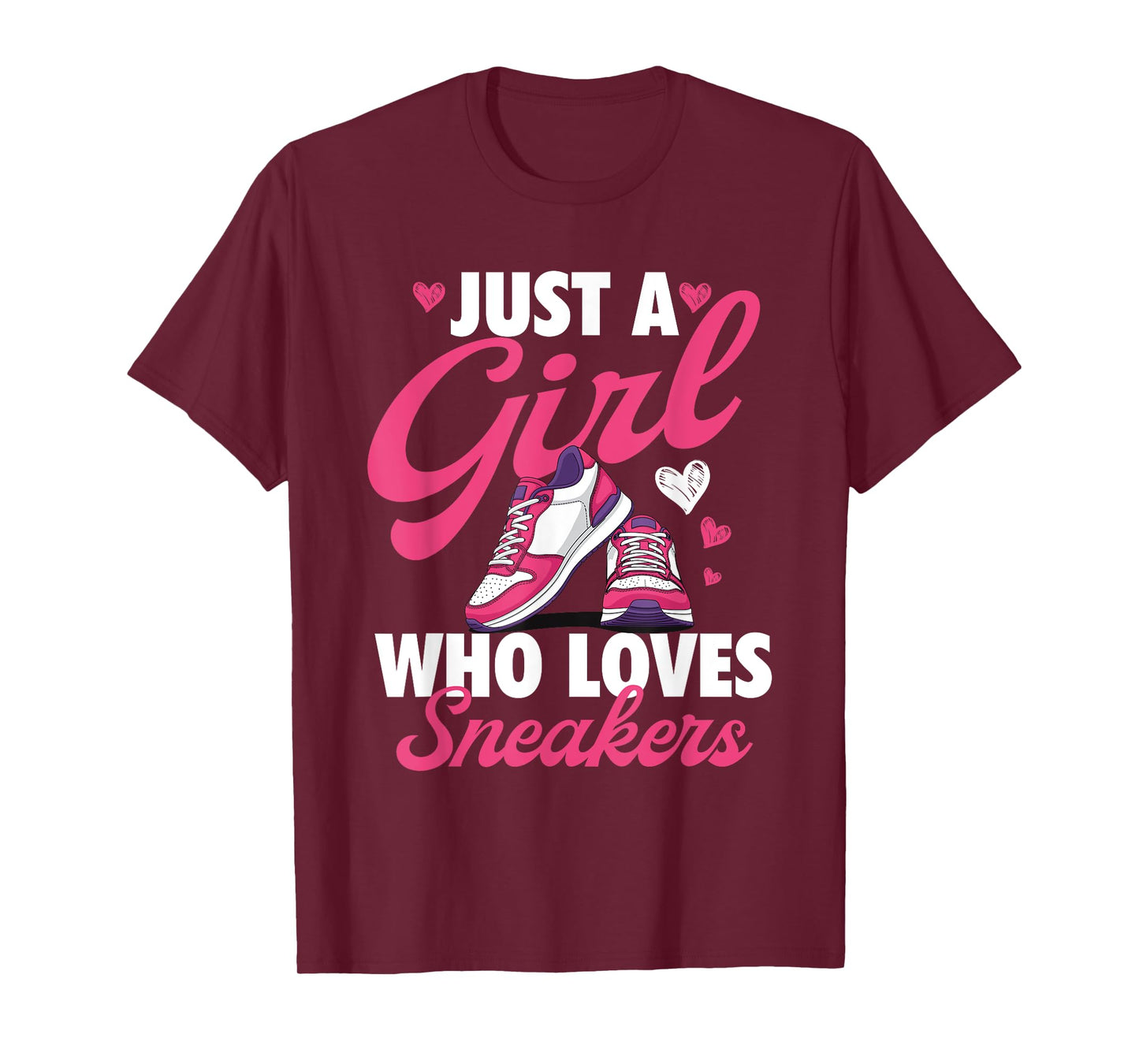 Just A Girl Who Loves Sneakers - Sneaker Head Sneaker Fan T-Shirt