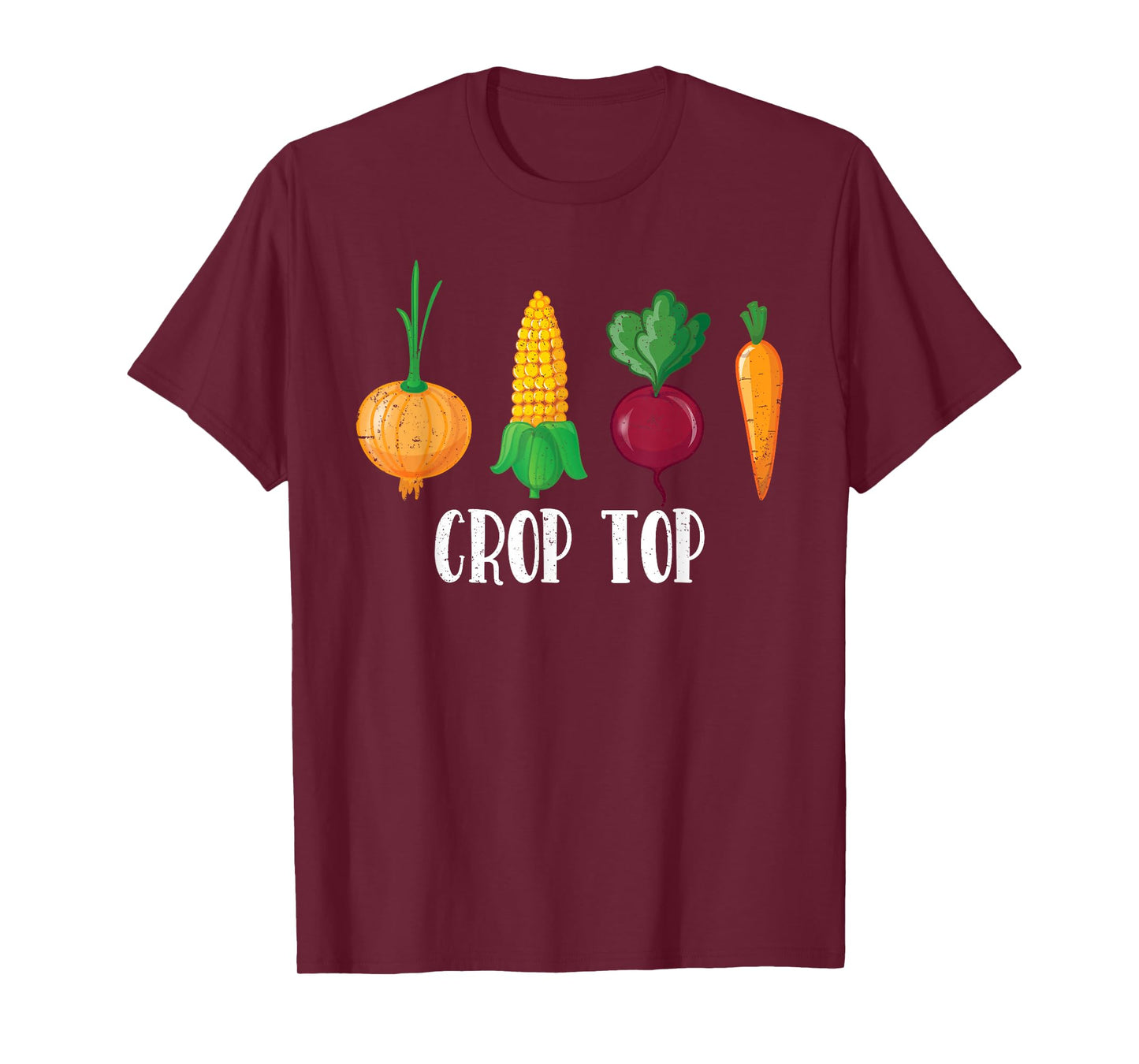 Crop Top Funny Farming Root Vegetable Gardening Farmer T-Shirt