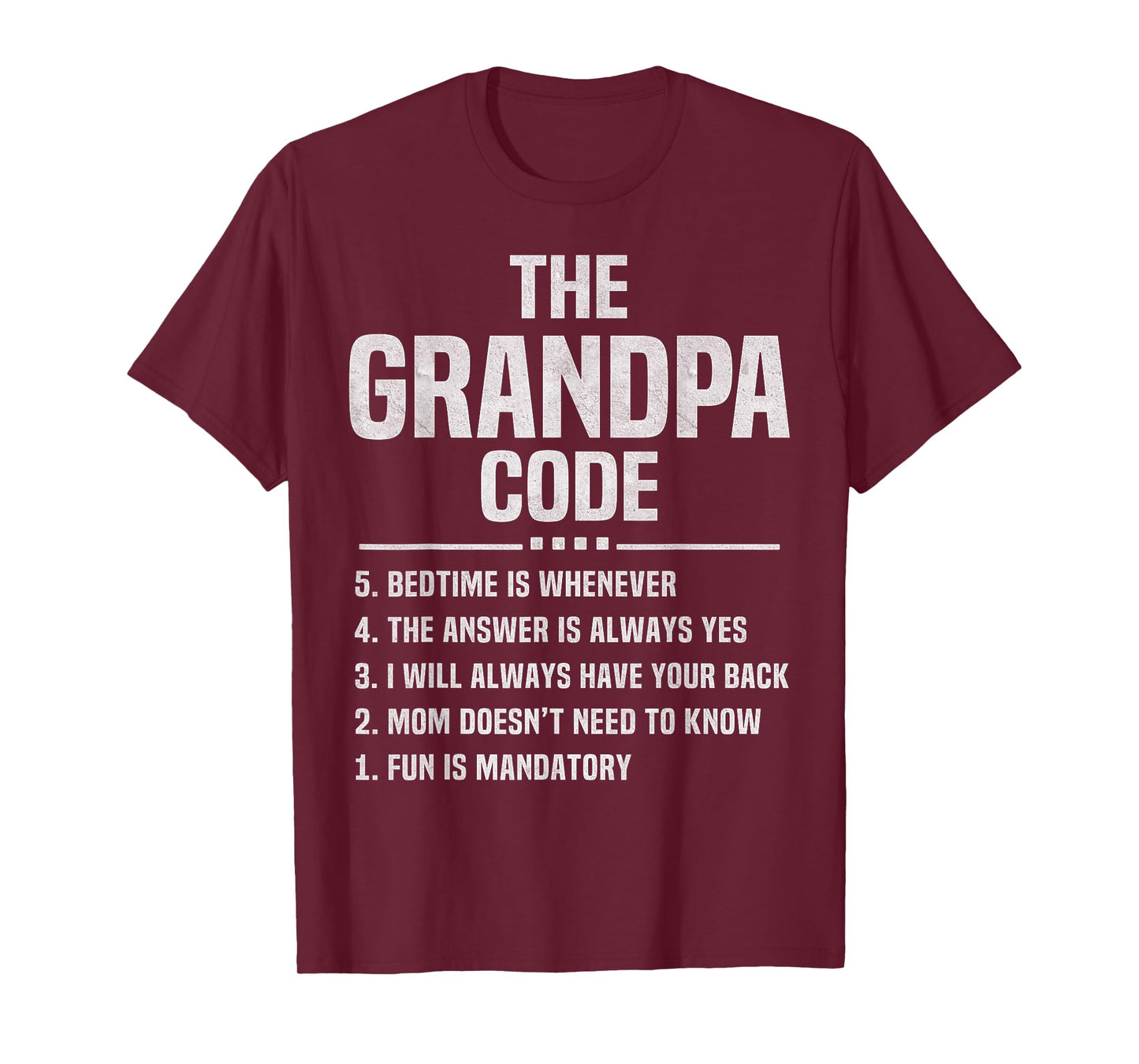 The Grandpa Code Cool Grandfather Joke Fathers Day Funny T-Shirt