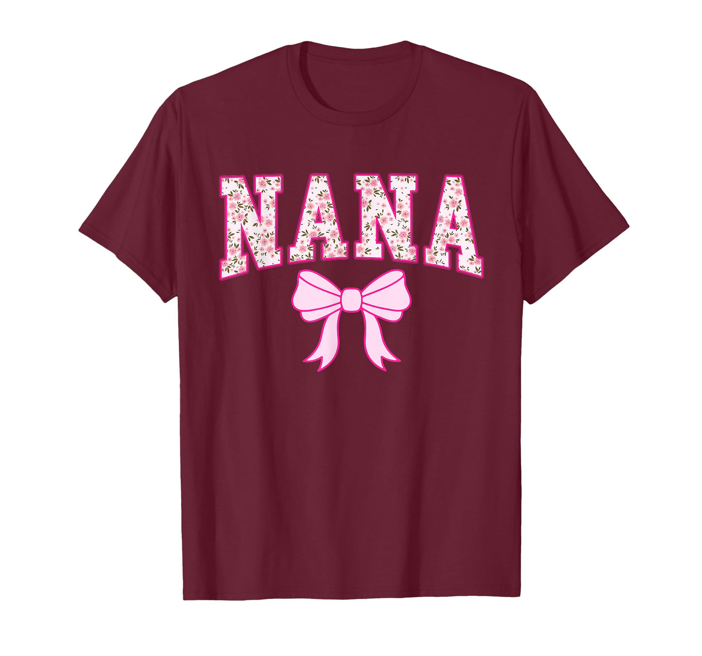 Nana Coquette Bow Pink Aesthetic Mother's Day Grandma Life T-Shirt