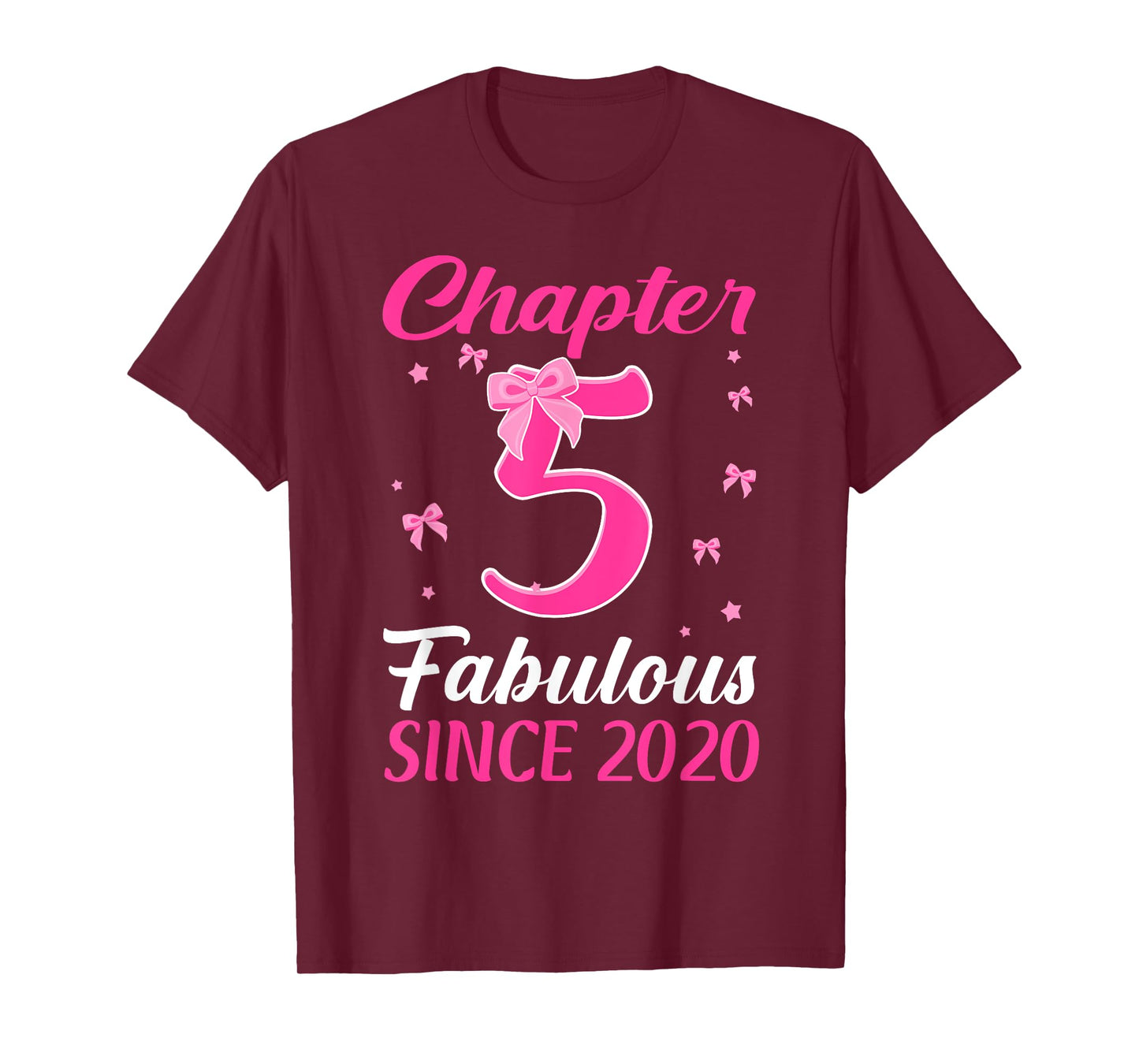 Chapter 5 Fabulous Since 2020 Happy 5th Girl Birthday T-Shirt