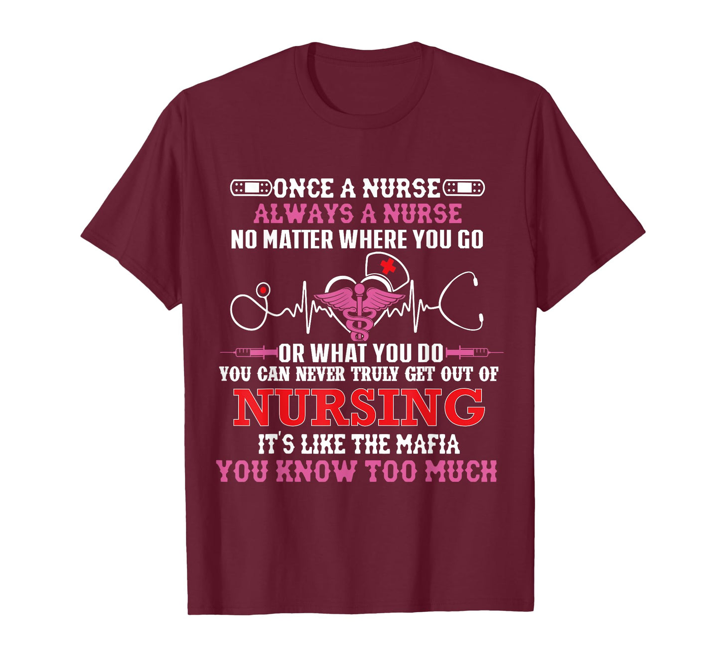 Once A Nurse Always A Nurse Where You Go Or What You Do - RN T-Shirt