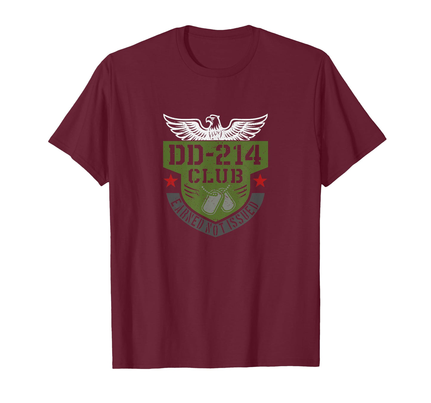 DD-214 Club Earned Not Issued Military Veteran Pride Graphic T-Shirt