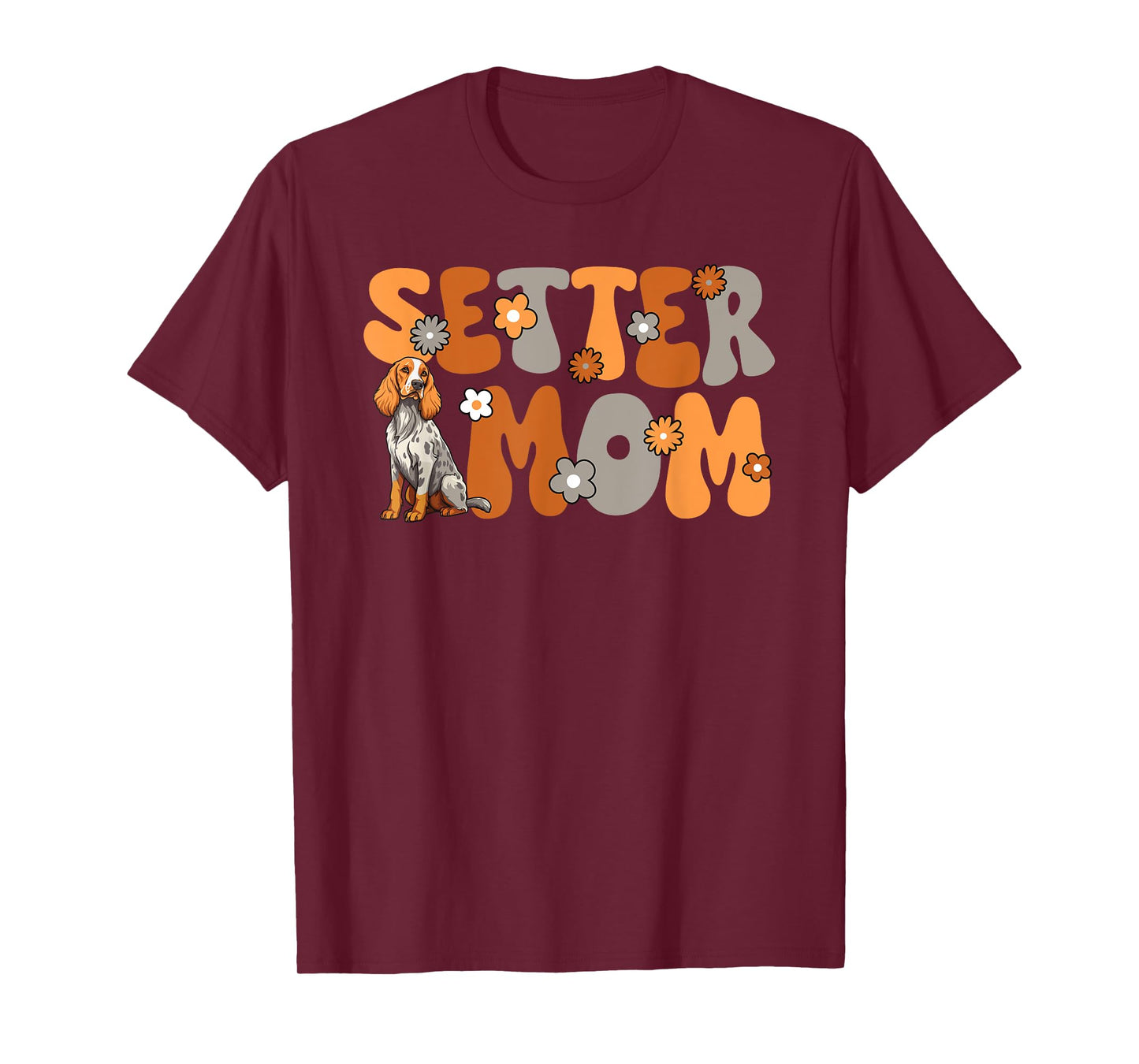 English Setter Groovy World's Best Setter Mom T-Shirt