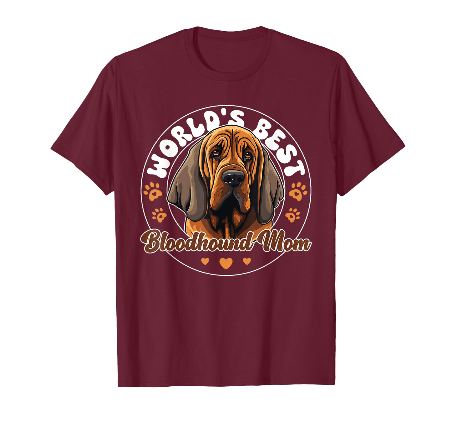 Bloodhound Groovy World's Best Bloodhound Mom T-Shirt