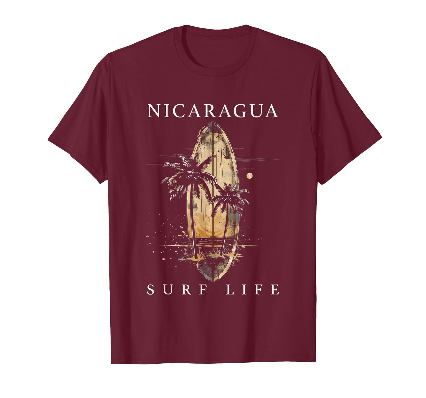 Nicaragua Nica Surf Vintage Surfing Surfer T-Shirt