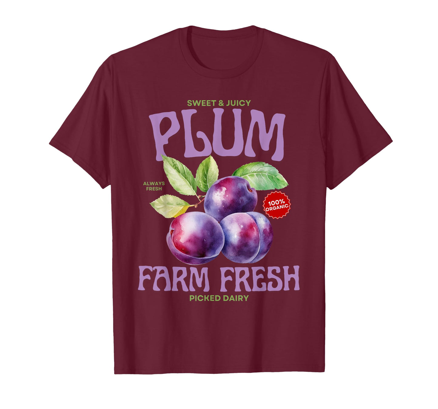 Plum Farm Fresh Farmers Harvest Organic Vintage T-Shirt