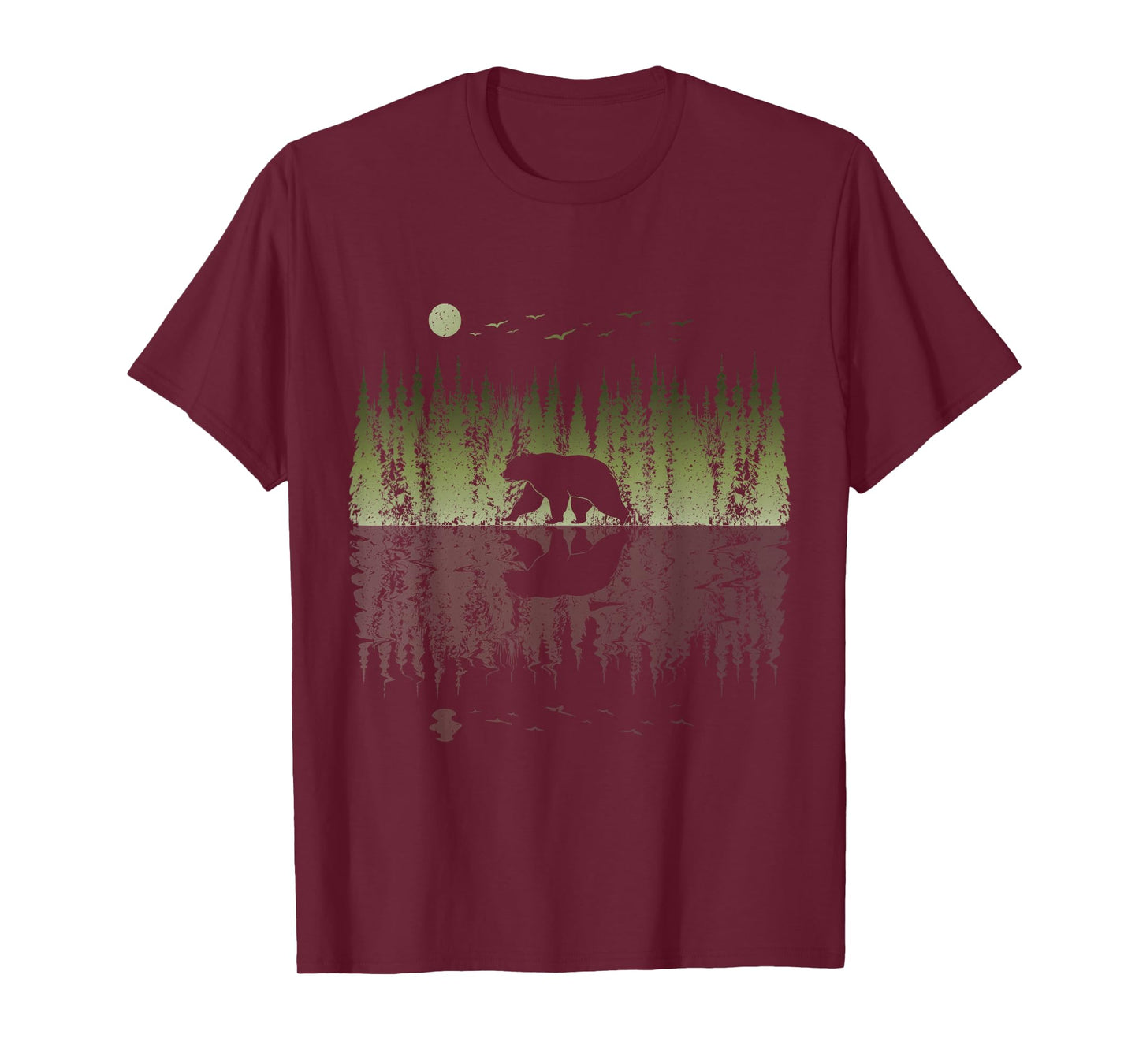 Outdoor Trees Reflection Wildlife Nature Animal Bear Forest T-Shirt