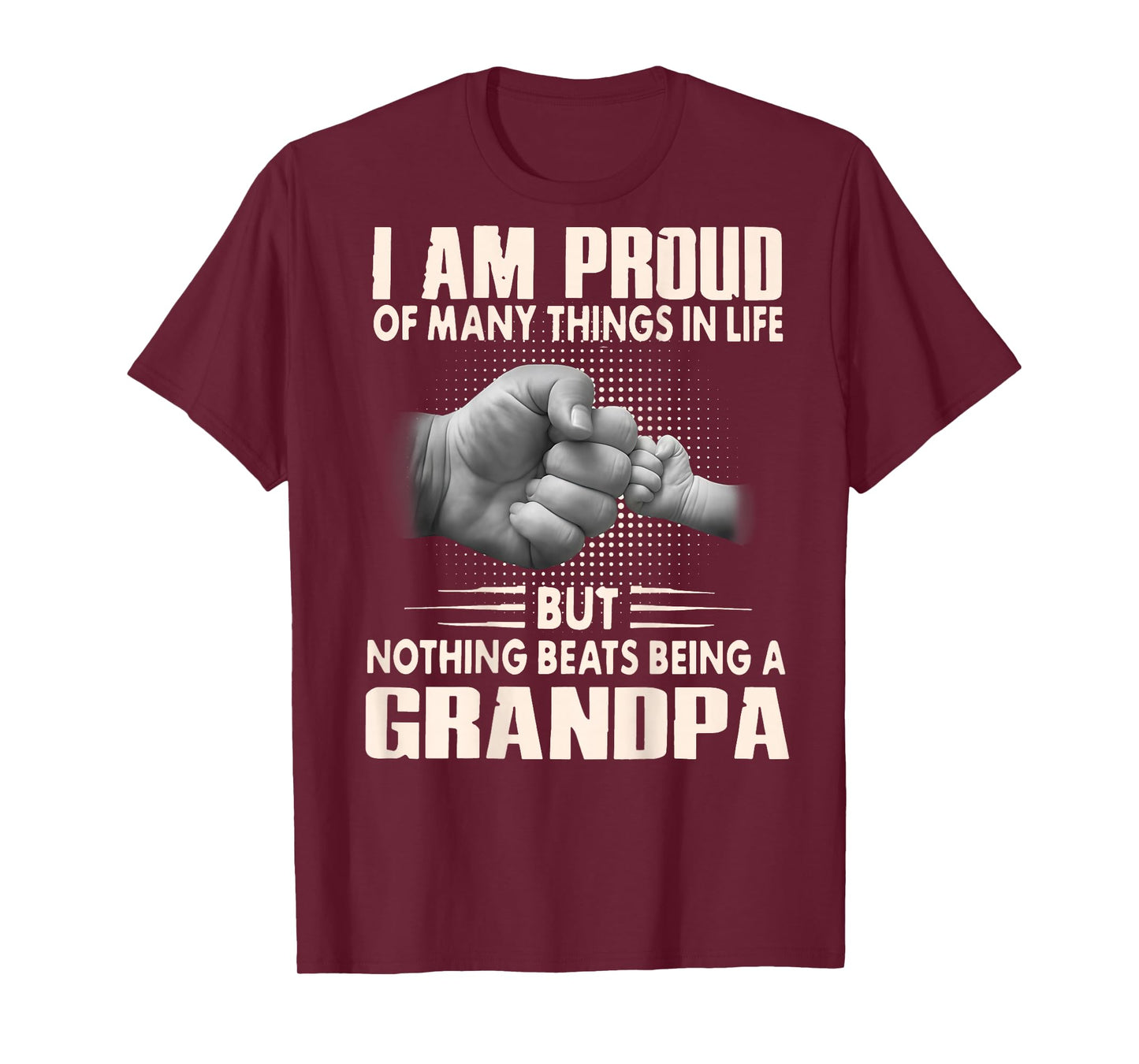ON Back I'm Proud of Many Things Nothing Beats Being Grandpa T-Shirt