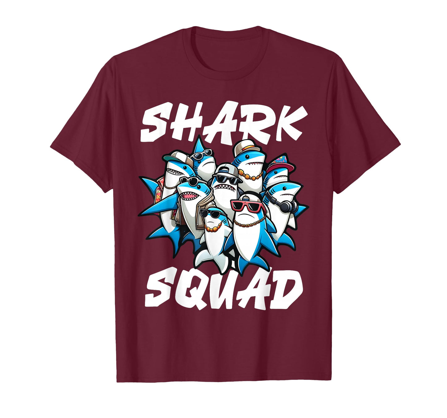 Cool Shark Shark Squad Beach Funny Shark T-Shirt