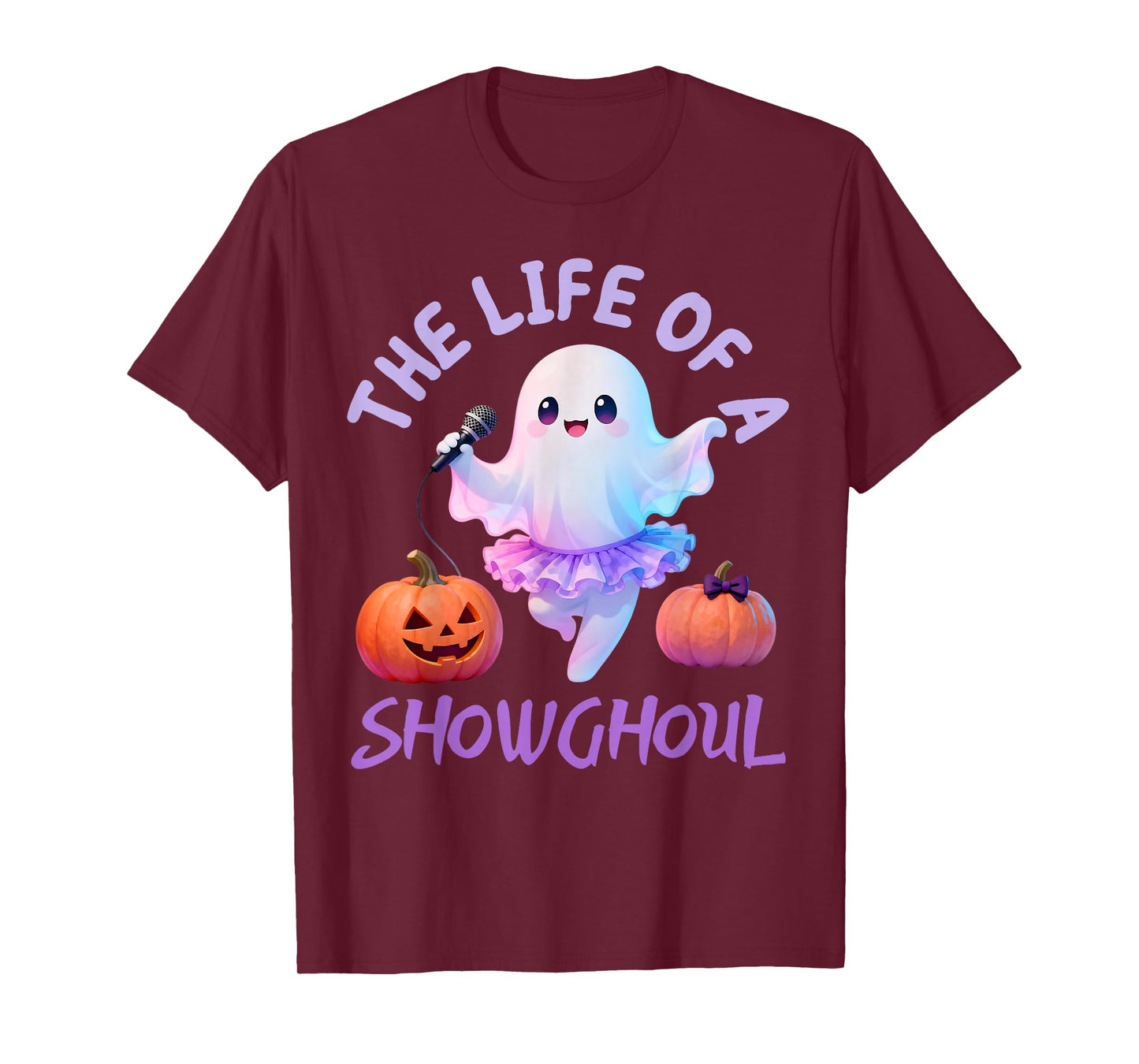 The Life of A Showghoul Halloween Show Ghost Skeleton Girls T-Shirt
