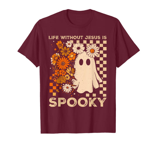 Life Without Jesus is Spooky Floral Christian Halloween T-Shirt