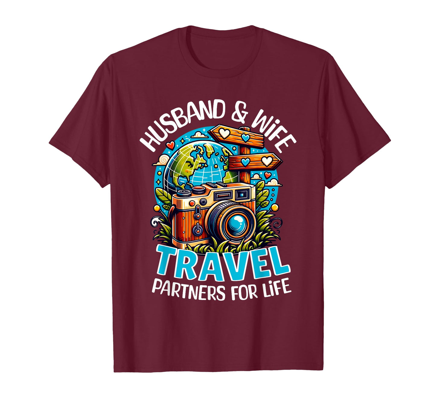Couple Matching Husband And Wife Travel Partners For Life T-Shirt