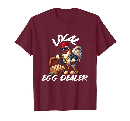 Local Egg Dealer Retro Chicken Funny Farmer Easter T-Shirt