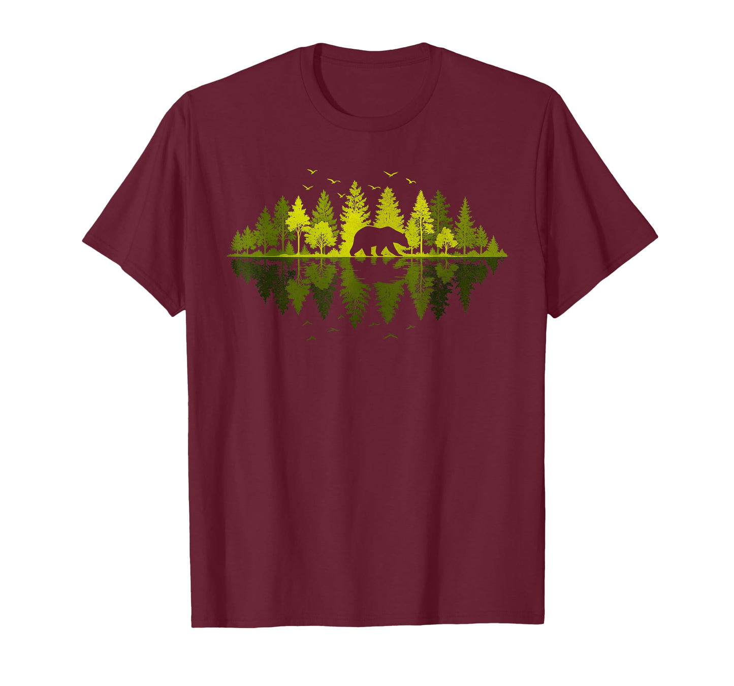 Trees Reflection Wildlife Nature Animal Bear Outdoor Forest T-Shirt