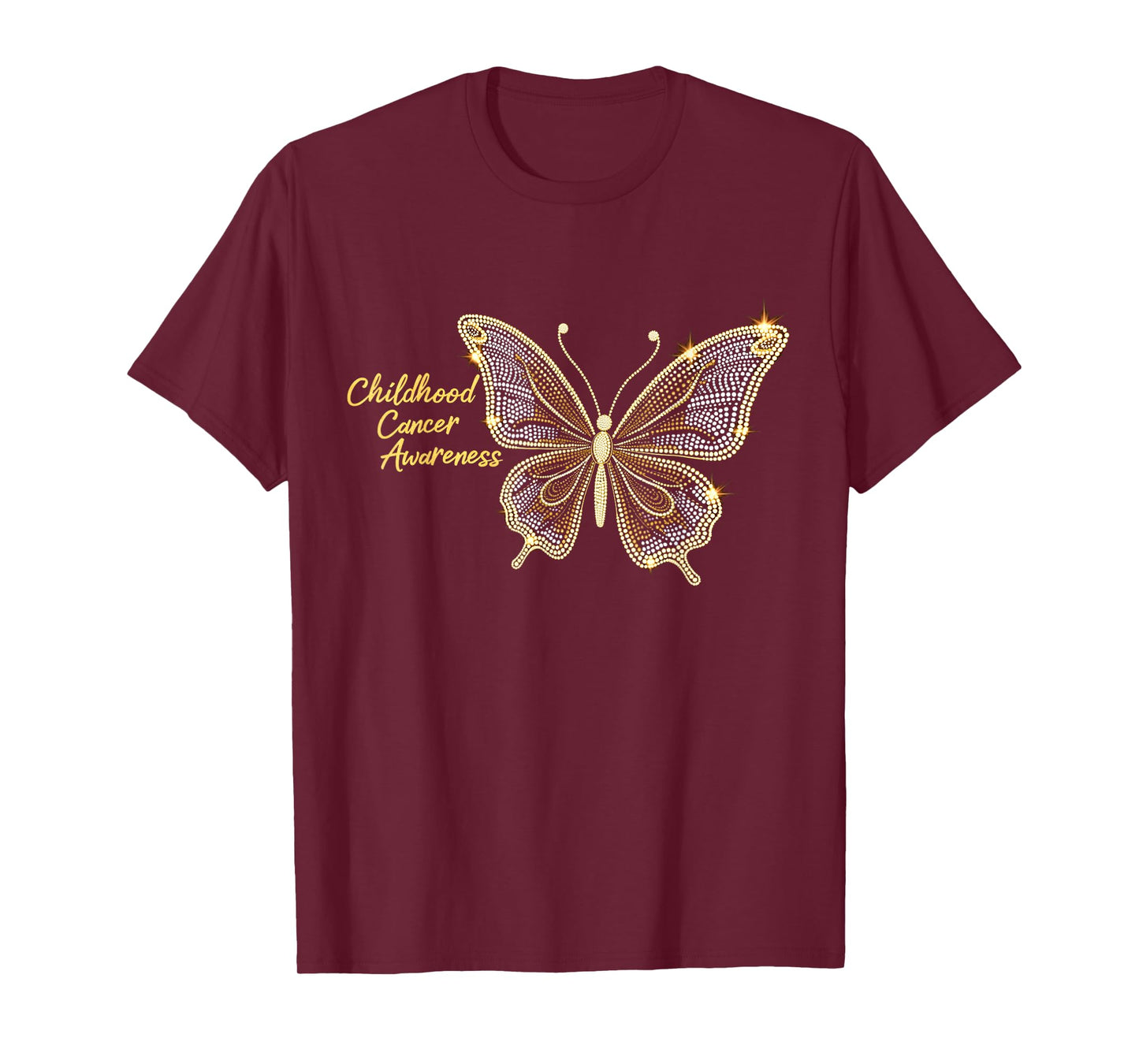 Childhood Cancer Awareness Butterfly Warrior Supporter T-Shirt