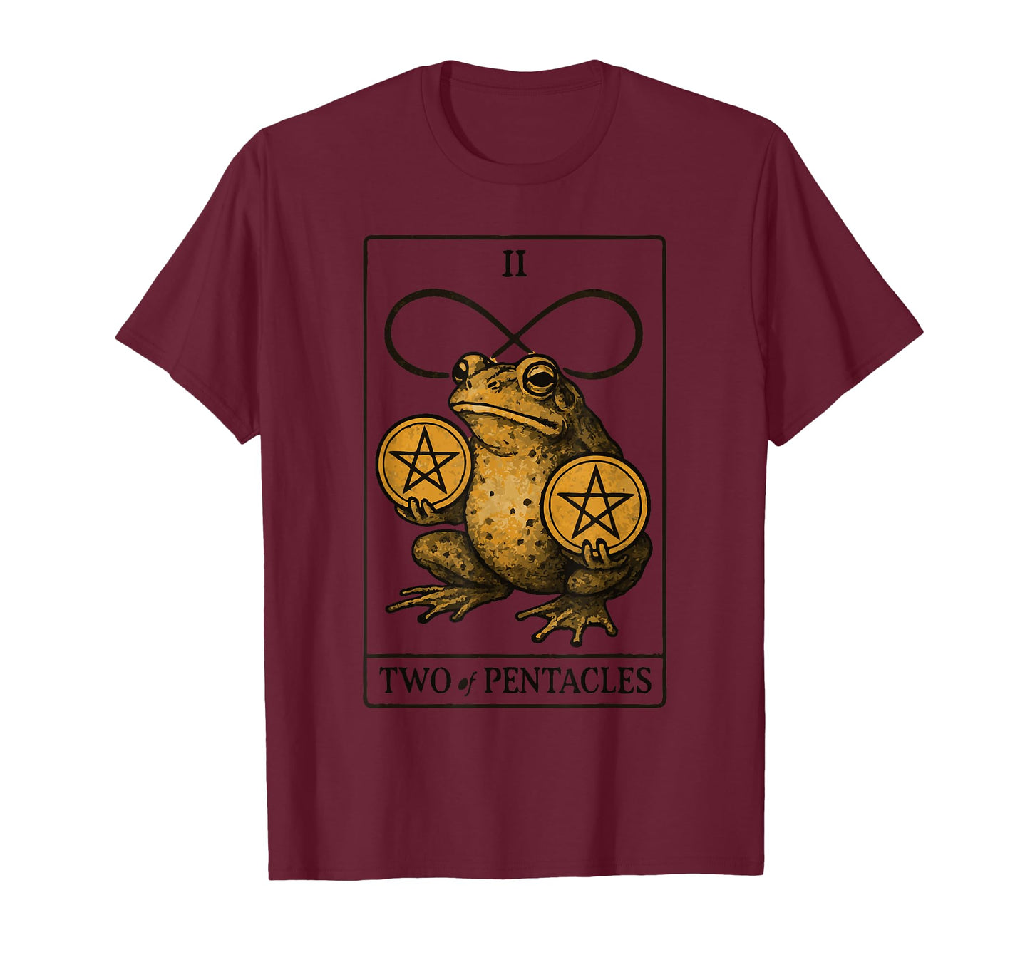 Toad Two Of Pentacles Tarot Card T-Shirt