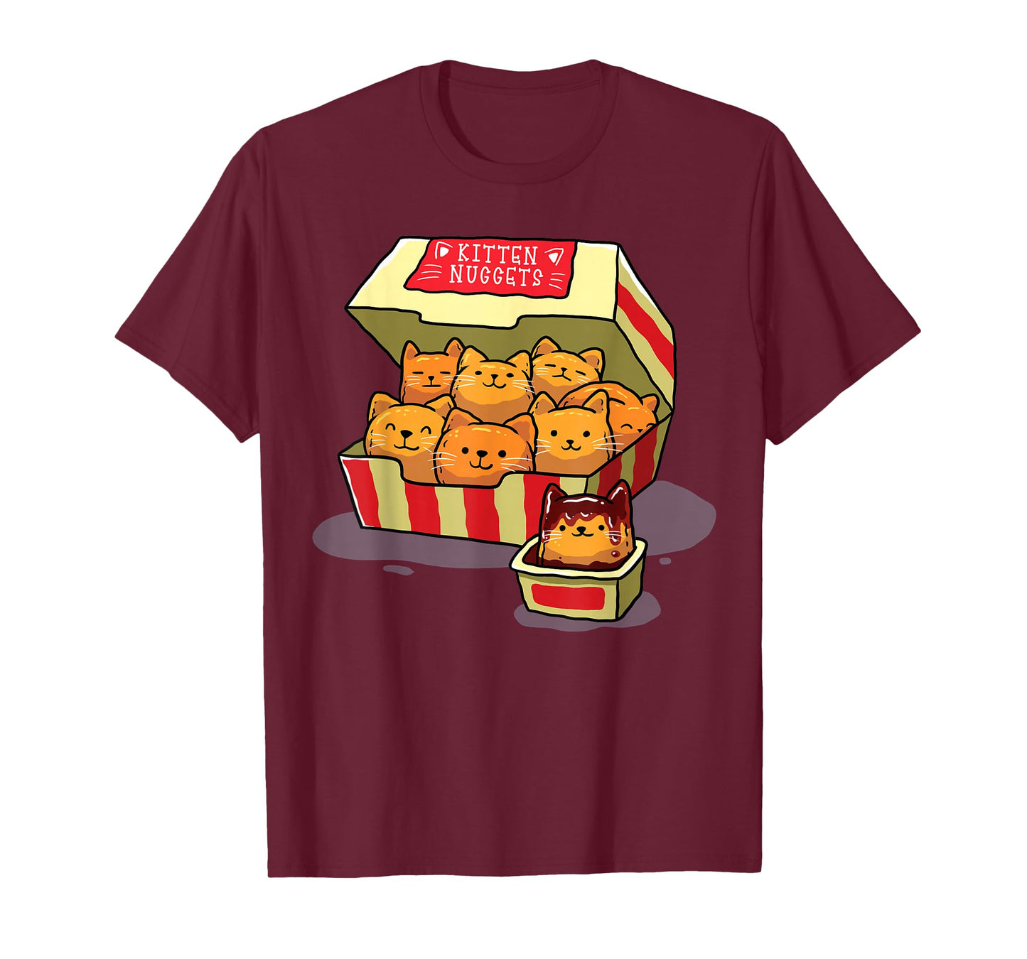 InGENIUS Funny Cat Owner Shirts & Gifts Kitten Nuggets Food Pun Cat Lover Gift Chicken Nuggets Unisex-Adults T-Shirt Black Small