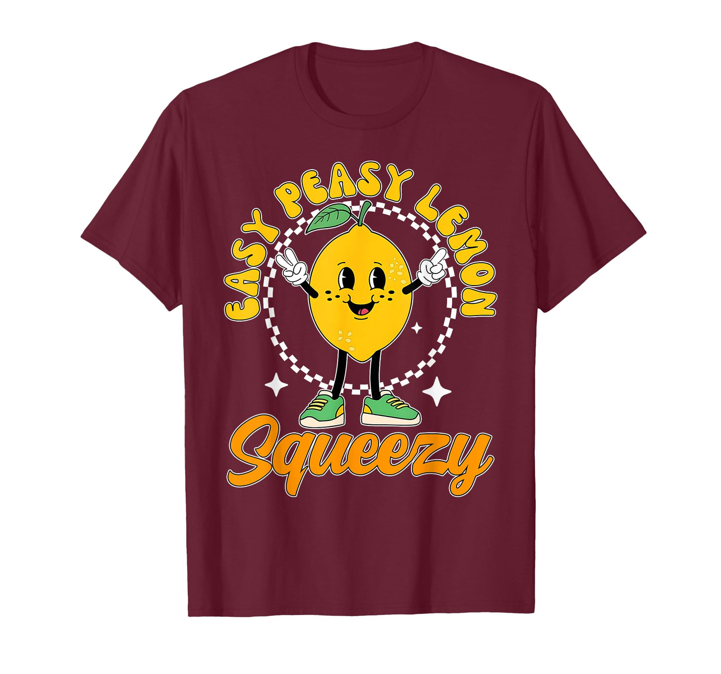 Retro Groovy Easy Peasy Lemon Squeezy Hello Summer Vacation T-Shirt