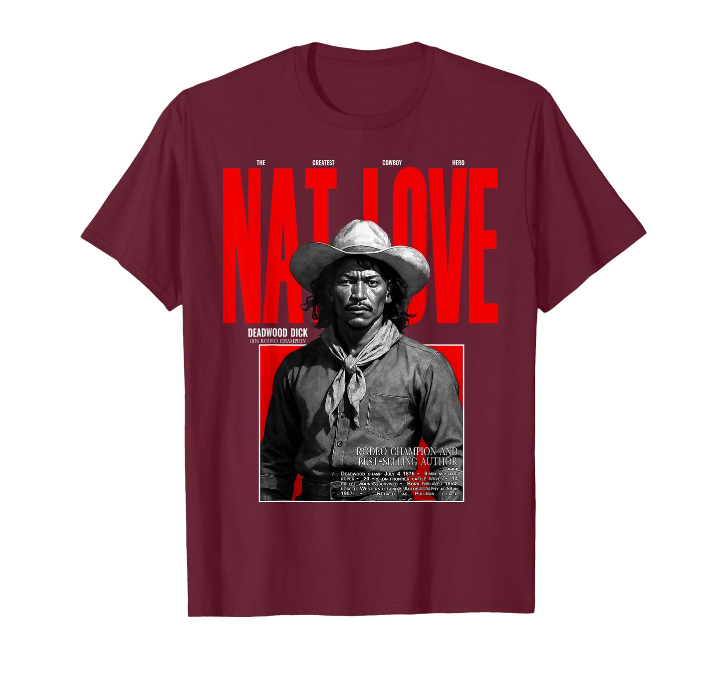 Black Cowboy Pioneer NAT Love T-Shirt