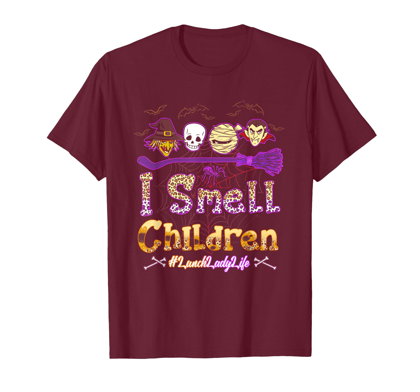 I Smell Children Lunch Lady Life Halloween Lunch Lady Witch T-Shirt