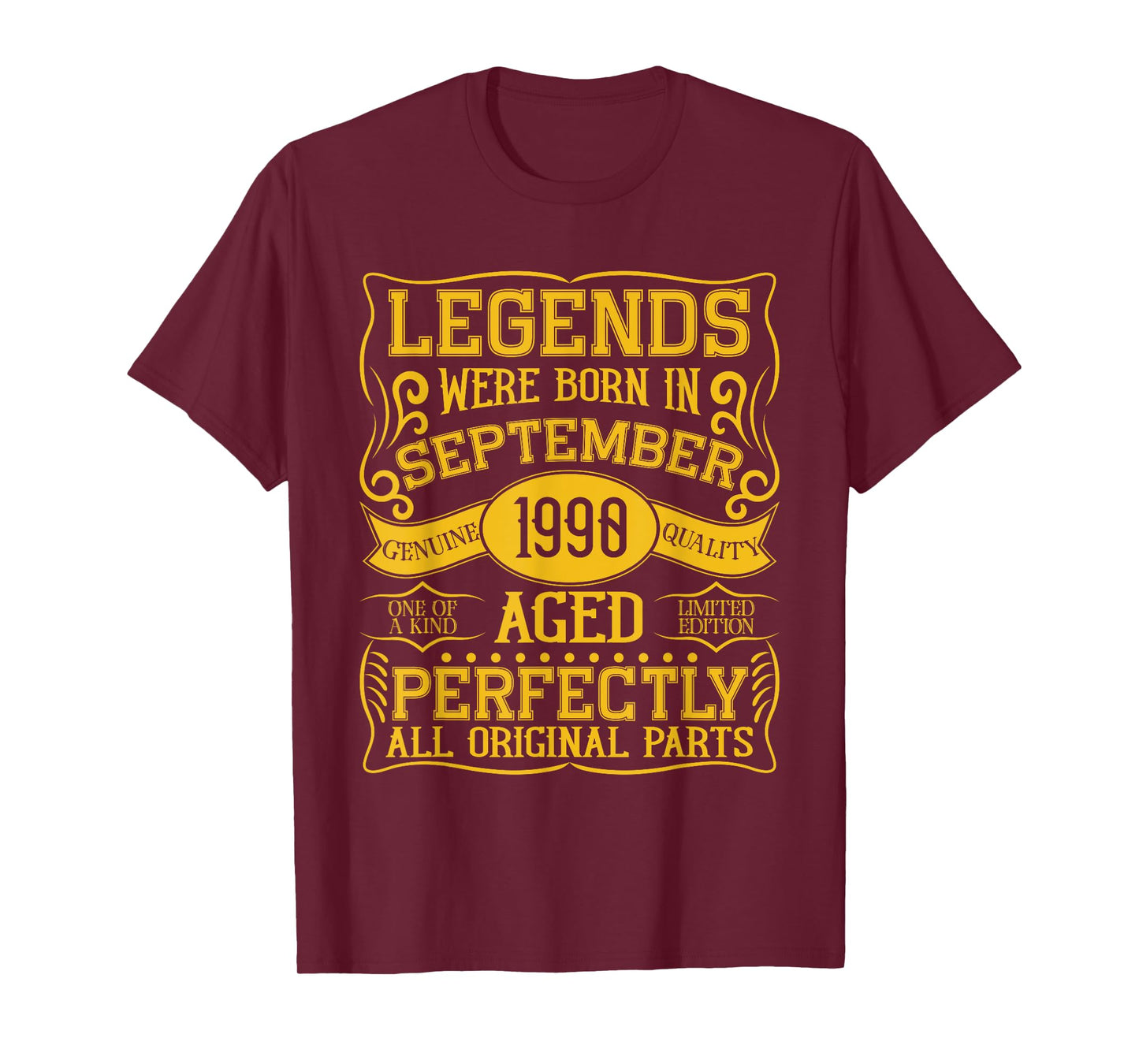 35th Birthday Legends Were Born In September 1990 T-Shirt