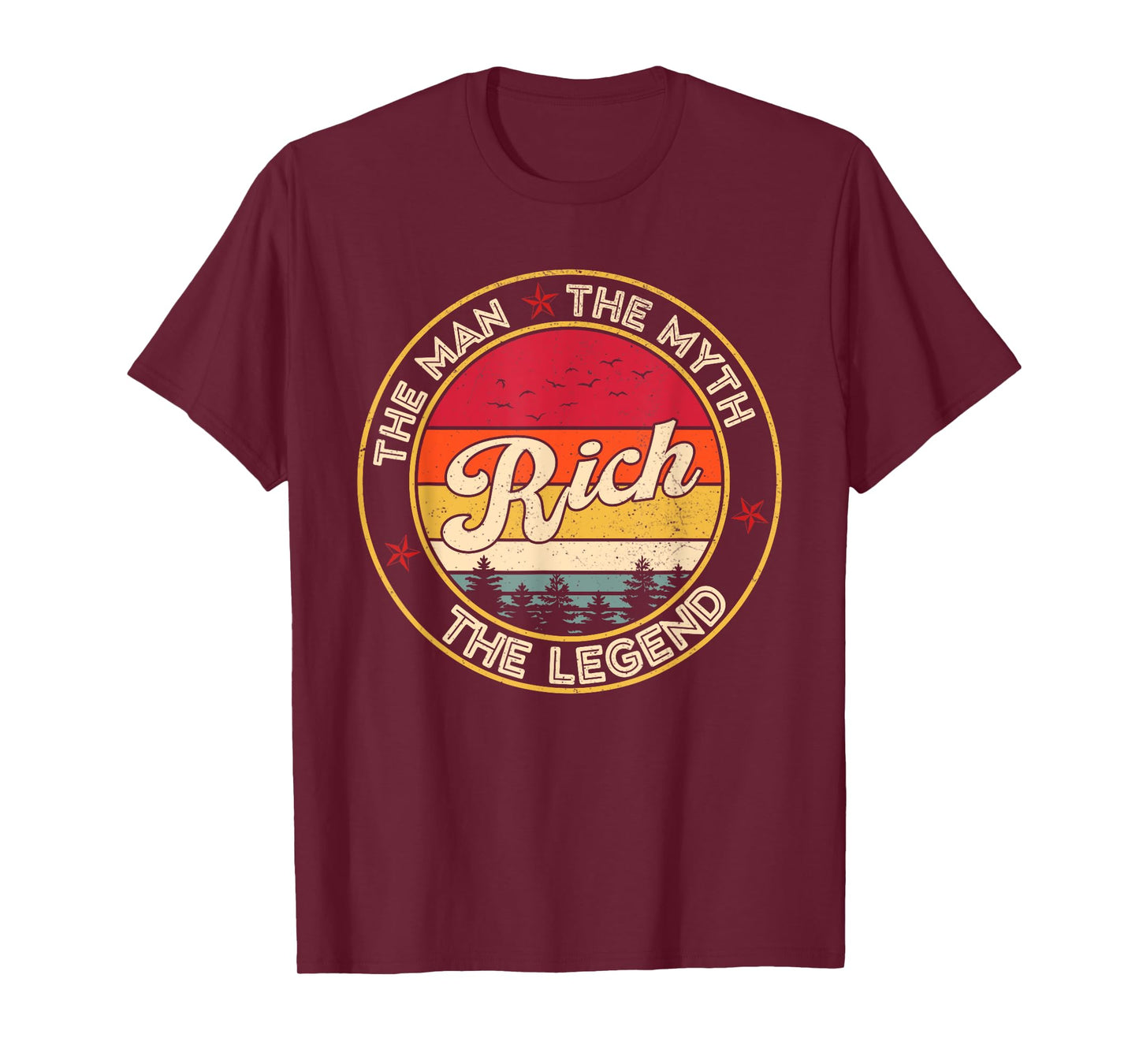Rich The Man The Myth The Legend Personalized Name T-Shirt