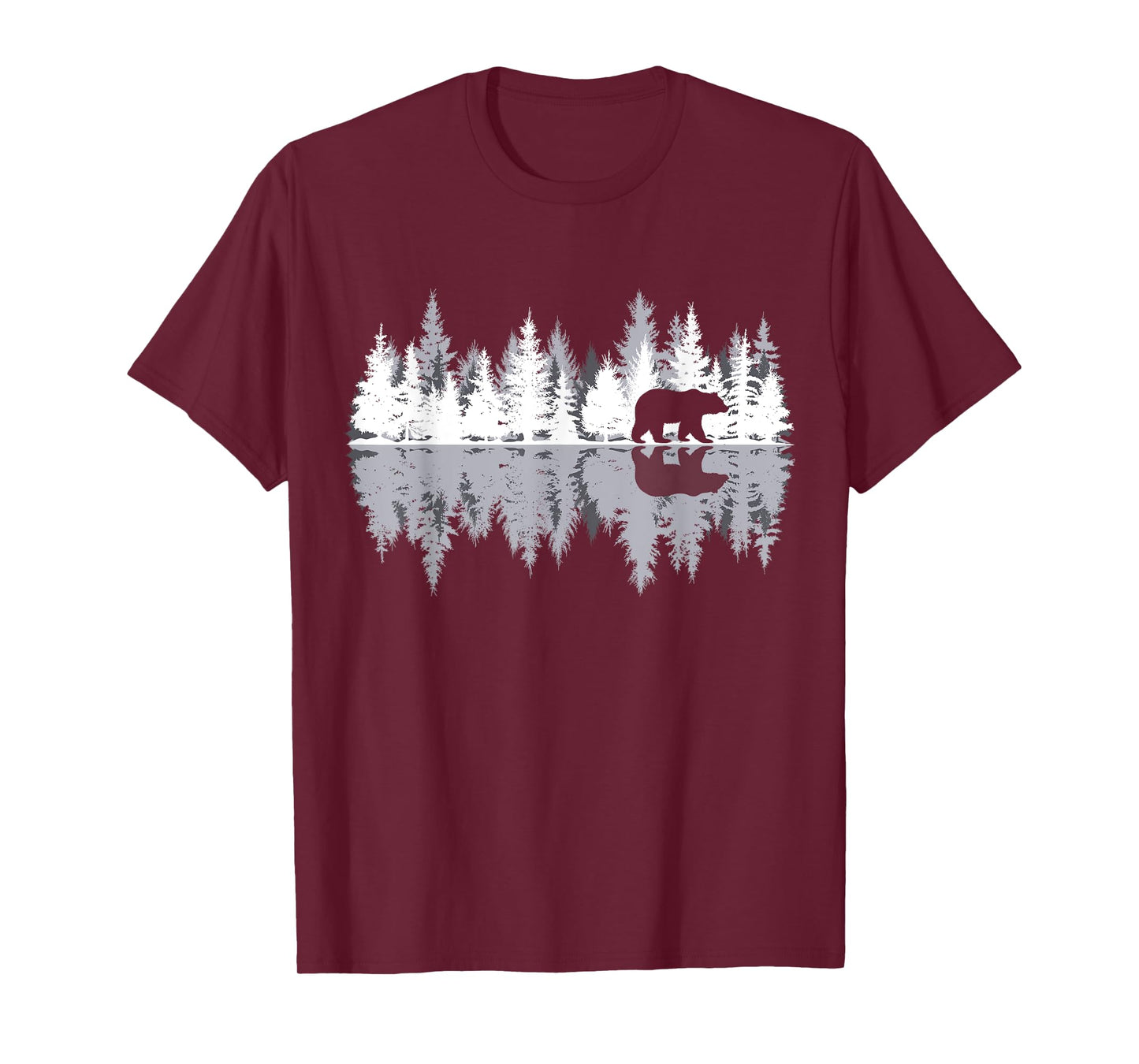 Retro Wildlife Bear Outdoor Forest Nature Outdoor Reflection T-Shirt