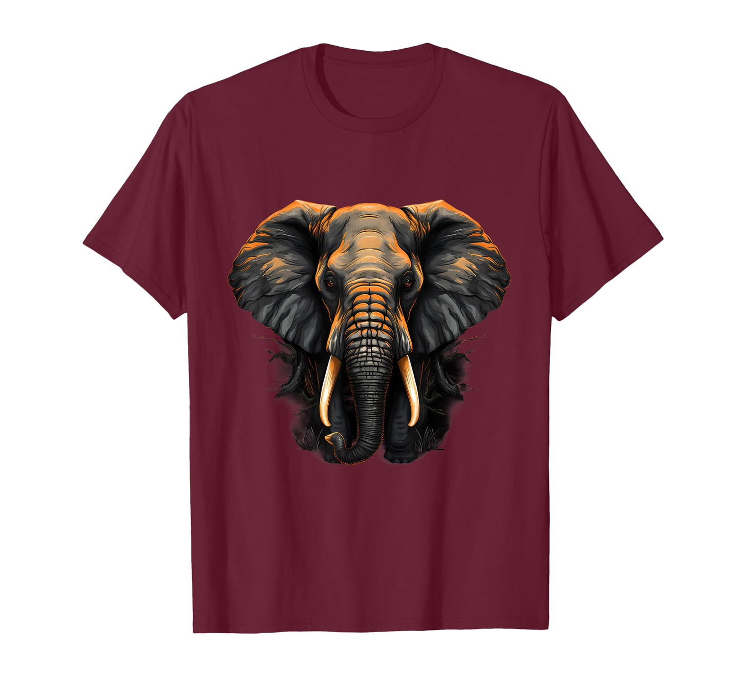 Elephant Portrait Artwork Wildlife Safari Nature Savanna T-Shirt