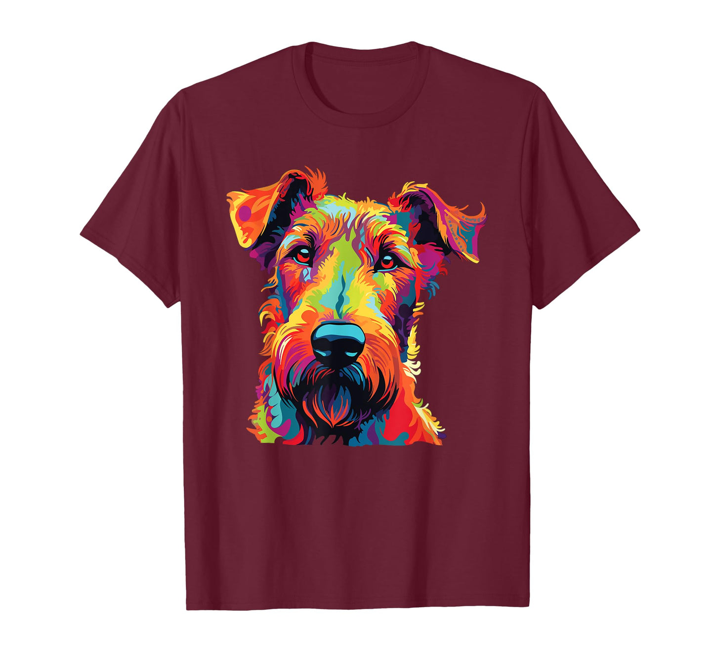 Watercolor Colorful Irish Terrier Dog Men Women Kids T-Shirt