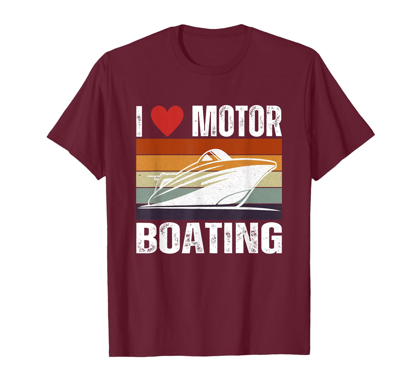 Mens Funny Boater Life Speed Boat Captain I Love Motor Boating T-Shirt