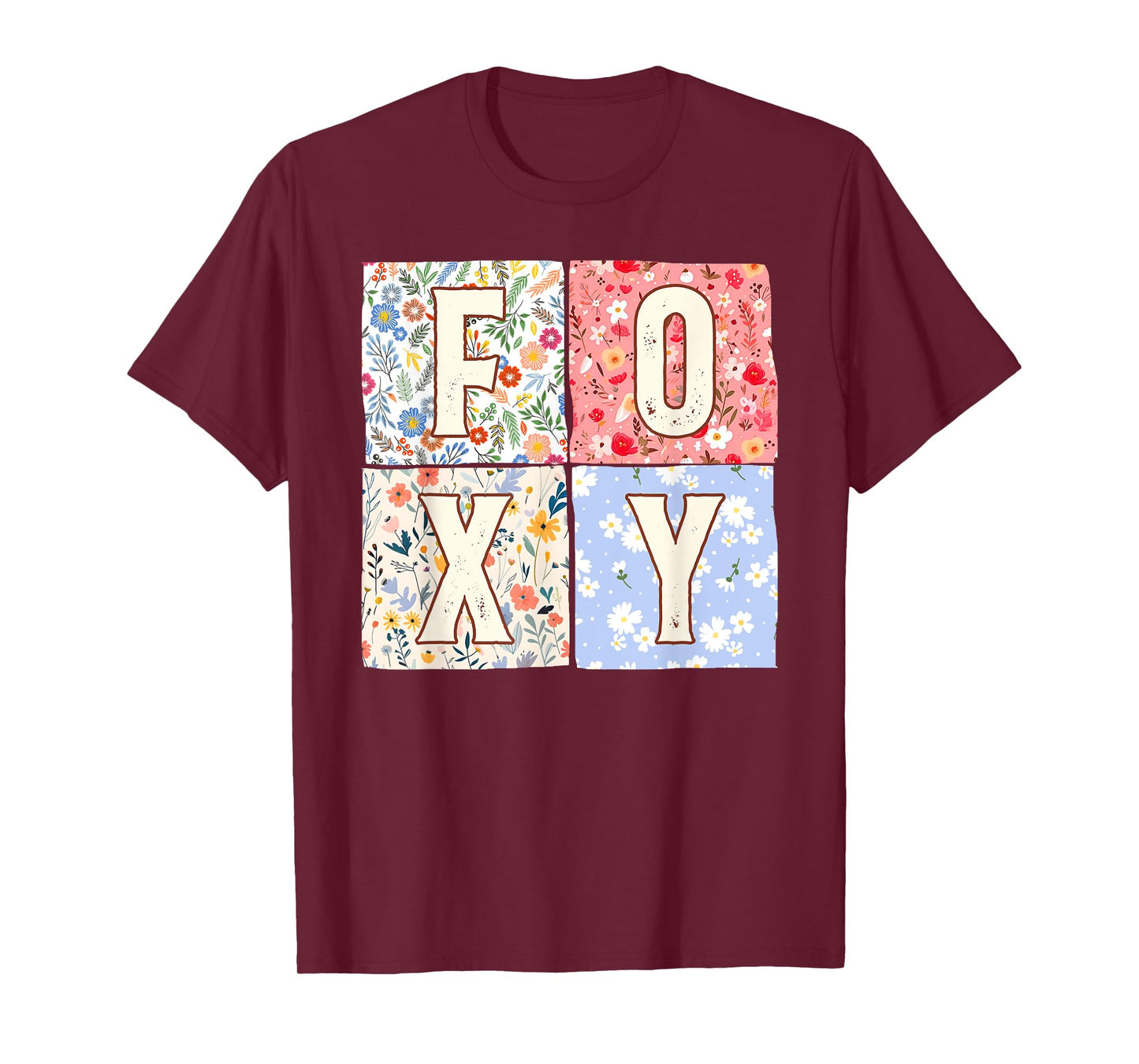 Foxy Grandma Grandmother Mother's Day Boho Floral Flower T-Shirt