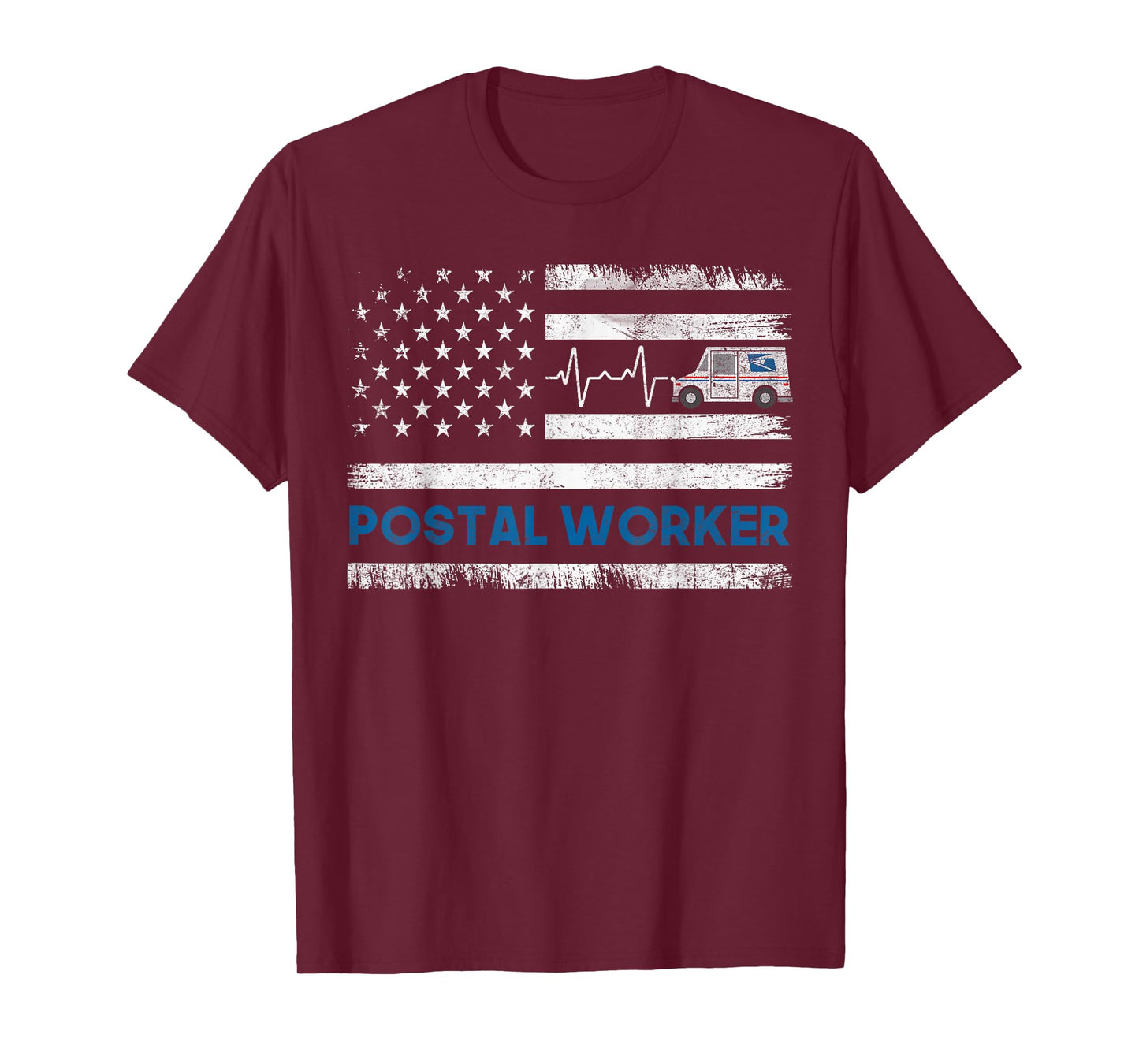 Vintage Postal Worker American Flag US Postal Service T-Shirt