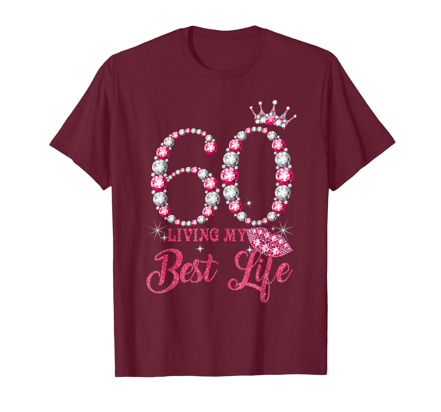 Living My Best Life 60 Years Old 60th Birthday Queen Women T-Shirt