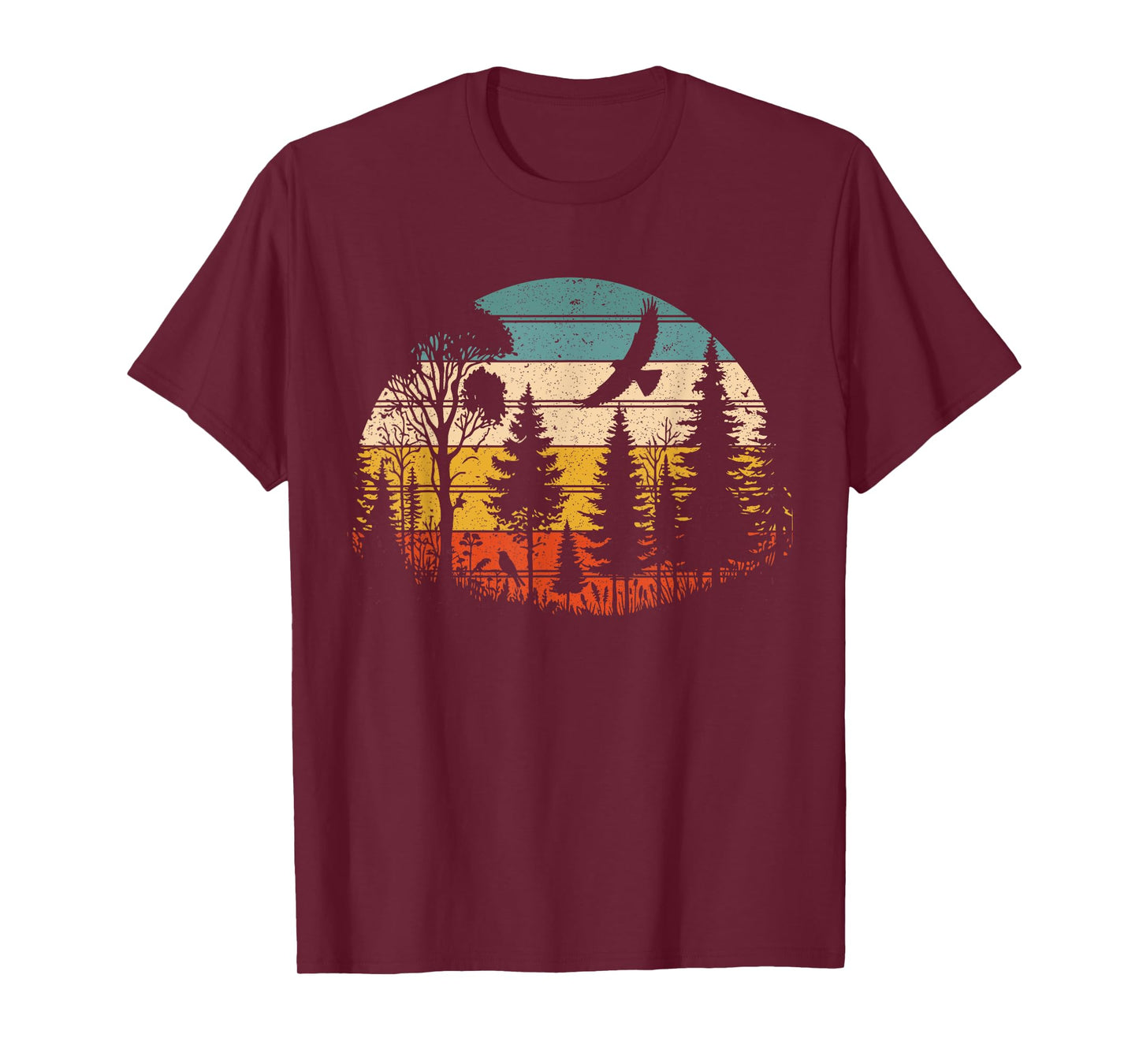 Trees Wildlife Nature Retro Vintage Forest Funny T-Shirt