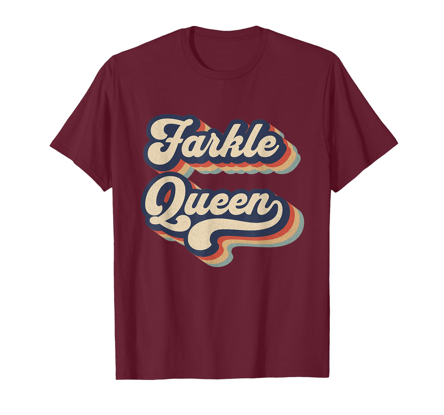 Farkle Queen Vintage Farkle Dice Game Womens T-Shirt