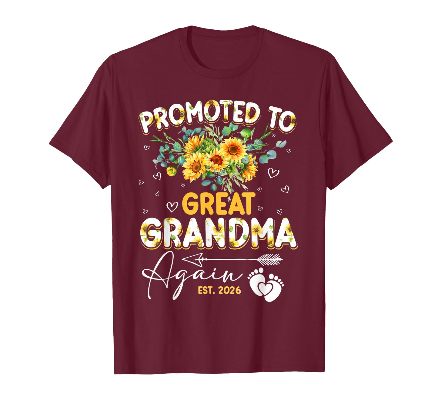 Promoted to Great Grandma Again 2026 Pregnancy Announcement T-Shirt
