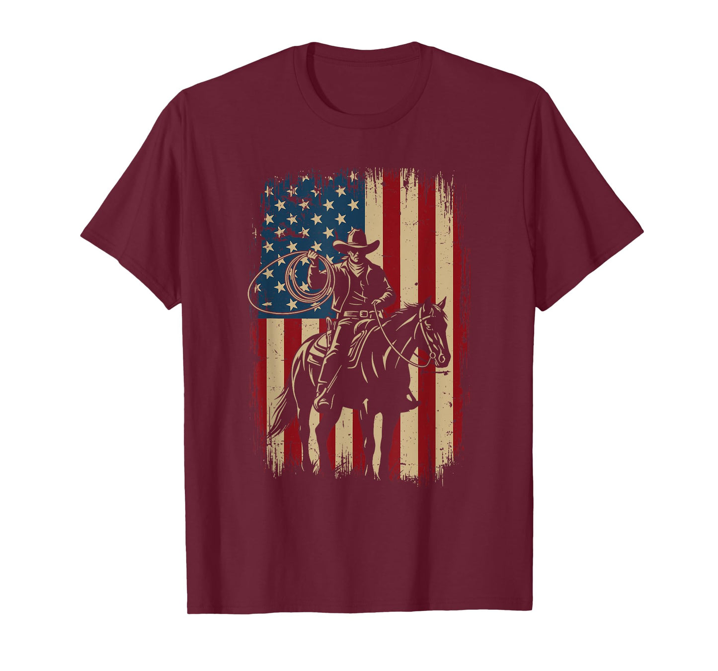 Patriotic Cowboy - Country Western Cowpoke Rancher T-Shirt