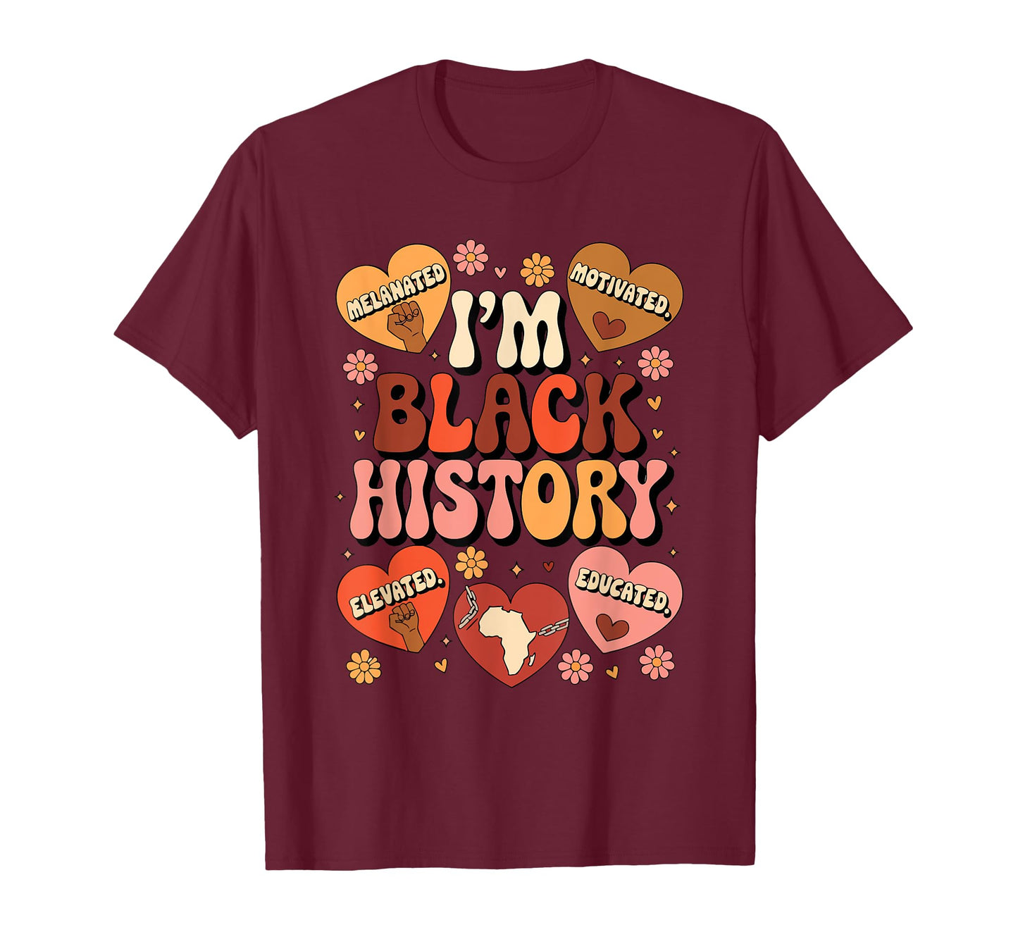 I'M BLACK History Pride Black History Afro Motivation T-Shirt