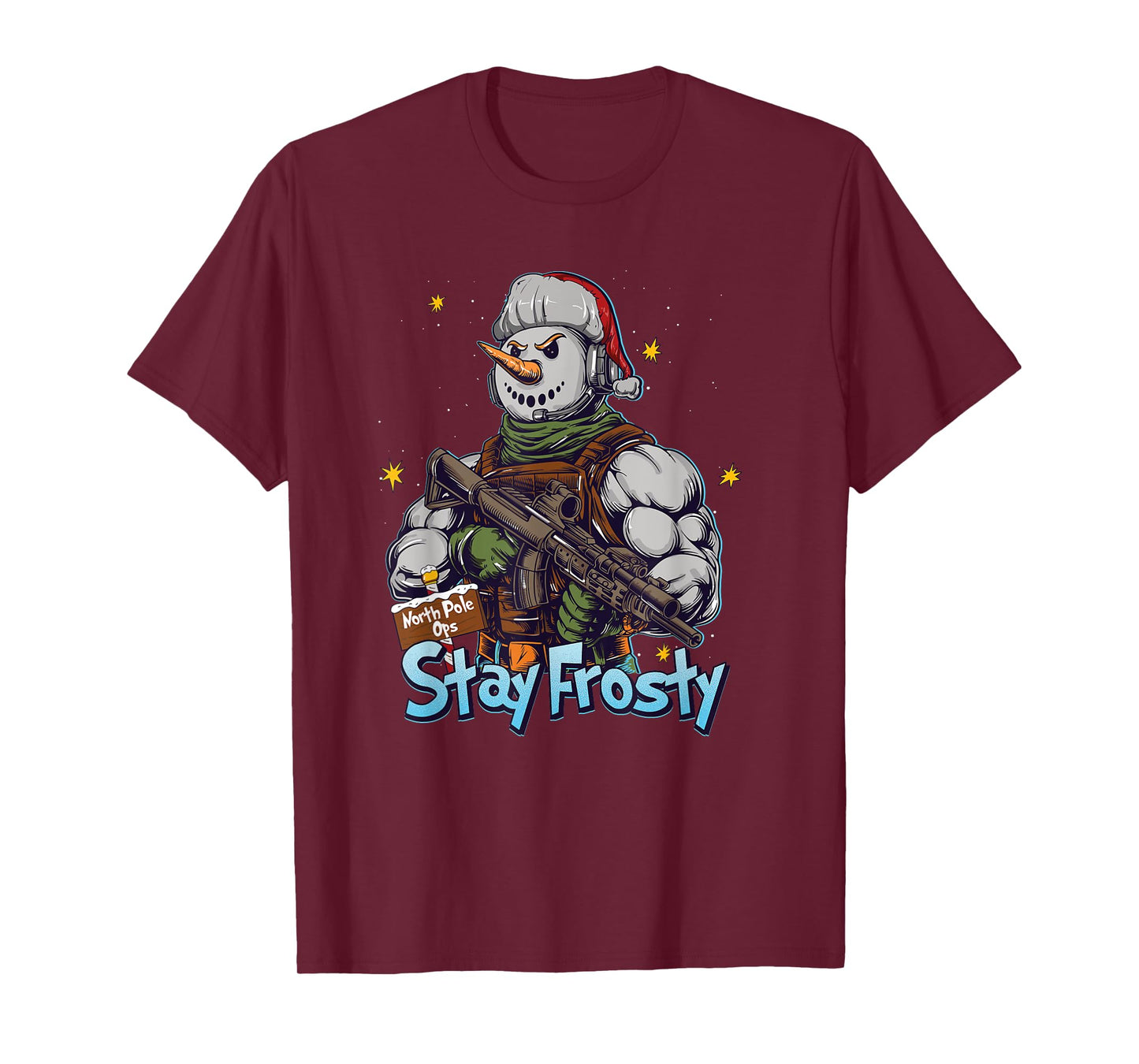 Funny Stay Frosty Soldier Saying I'm Ready Military Veteran T-Shirt