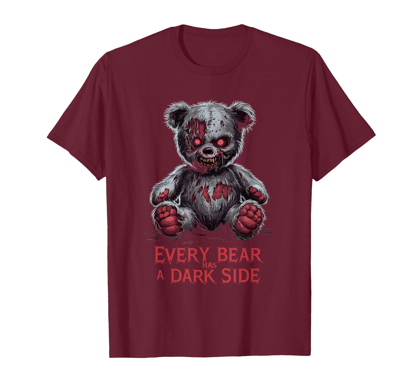 Terrifying Teddy Spooky Plush Horror Teddy Bear Scary T-Shirt