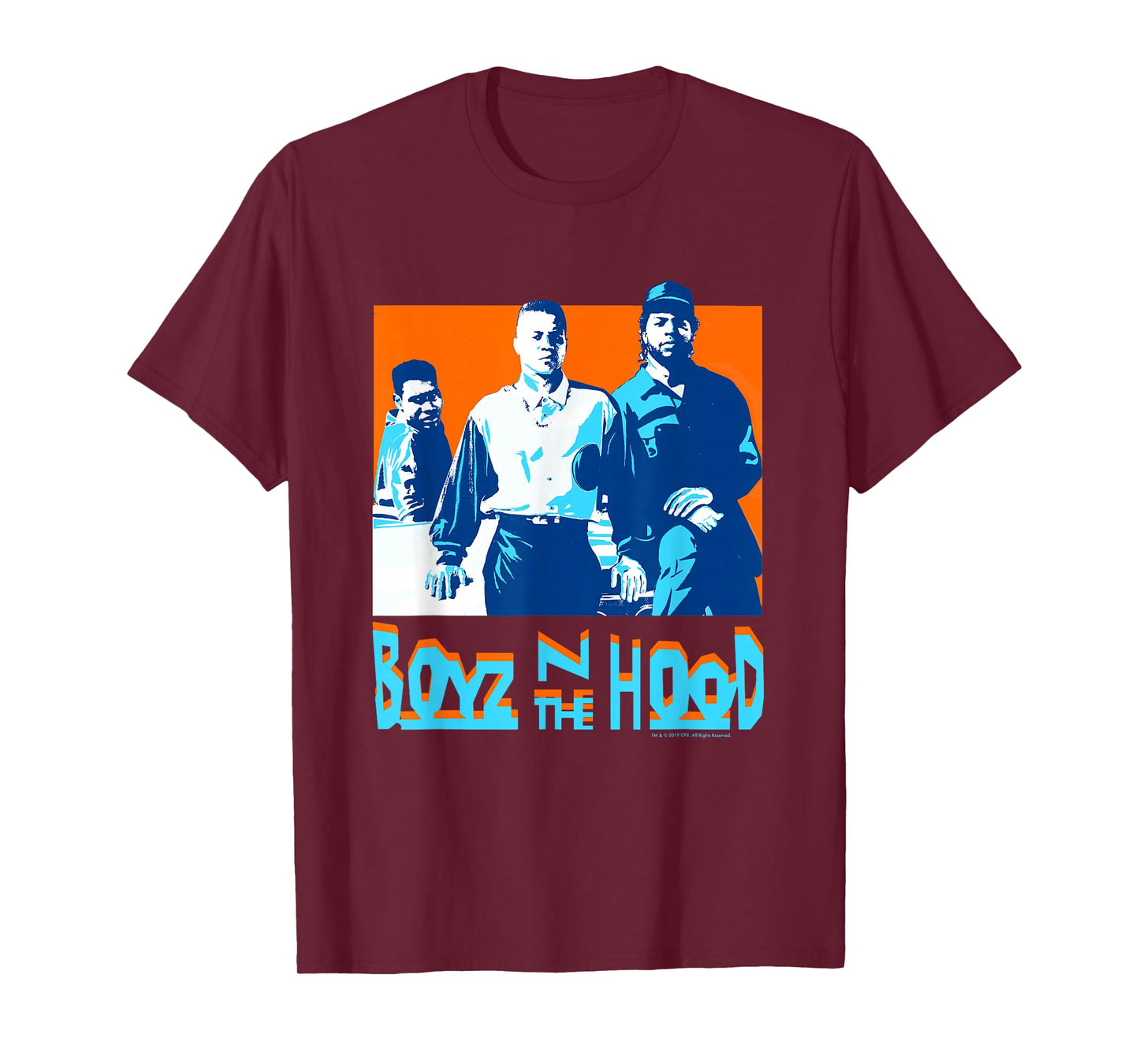 Boyz N The Hood Iconic Group Shot Silhouette Chest Poster T-Shirt