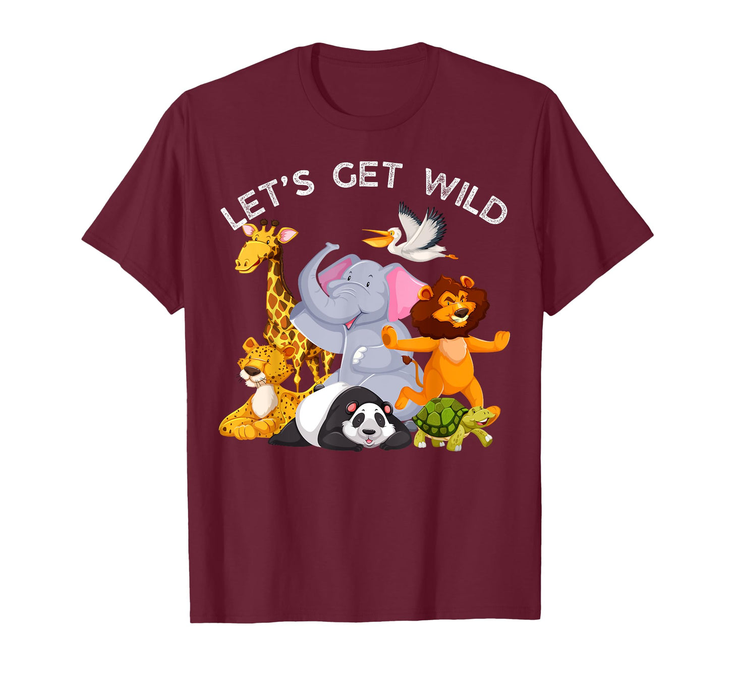 Zoo Animals Wildlife Birthday Party Let's Get Wild Safari T-Shirt