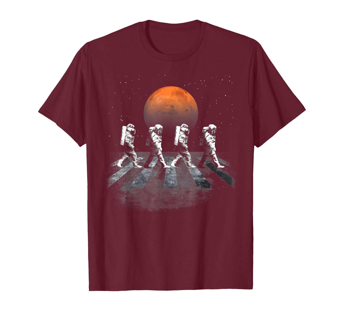 Astronauts In Walking In Space Occupy Mars Funny Men Women T-Shirt