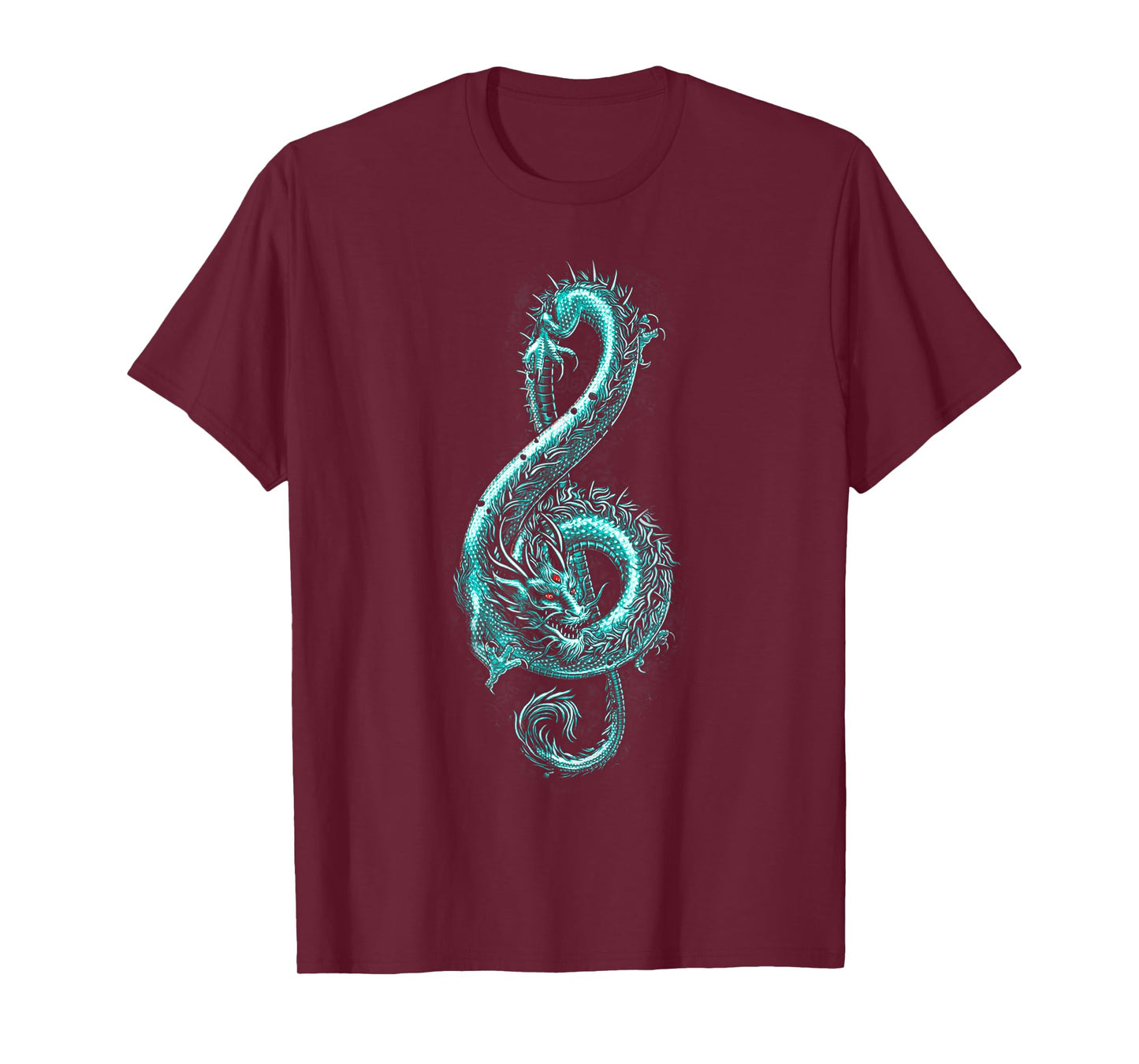 Musician Musical Instrument Music Notes Treble Clef Dragon T-Shirt