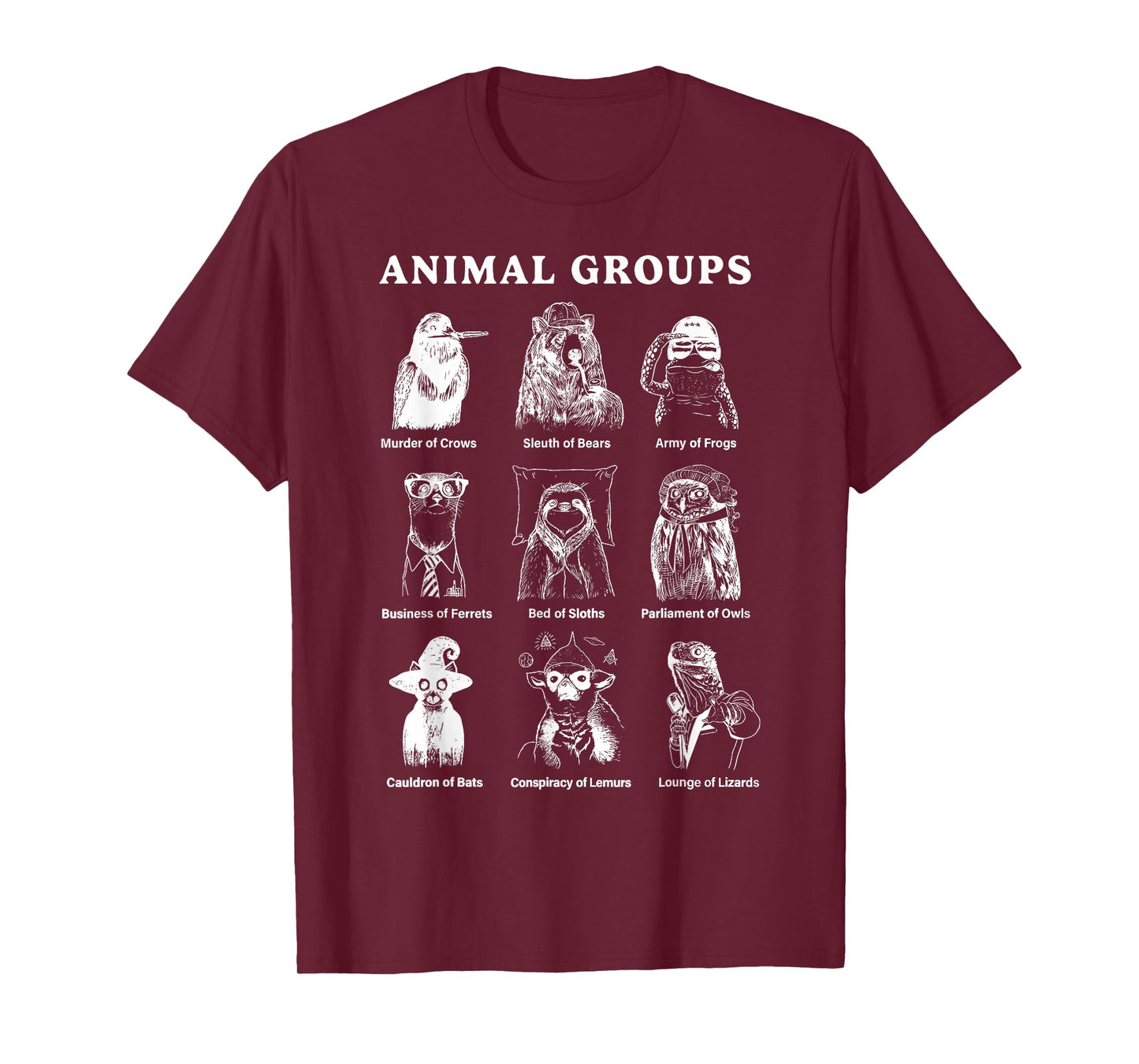 Animal Groups Educational Wildlife Animals Of The World T-Shirt